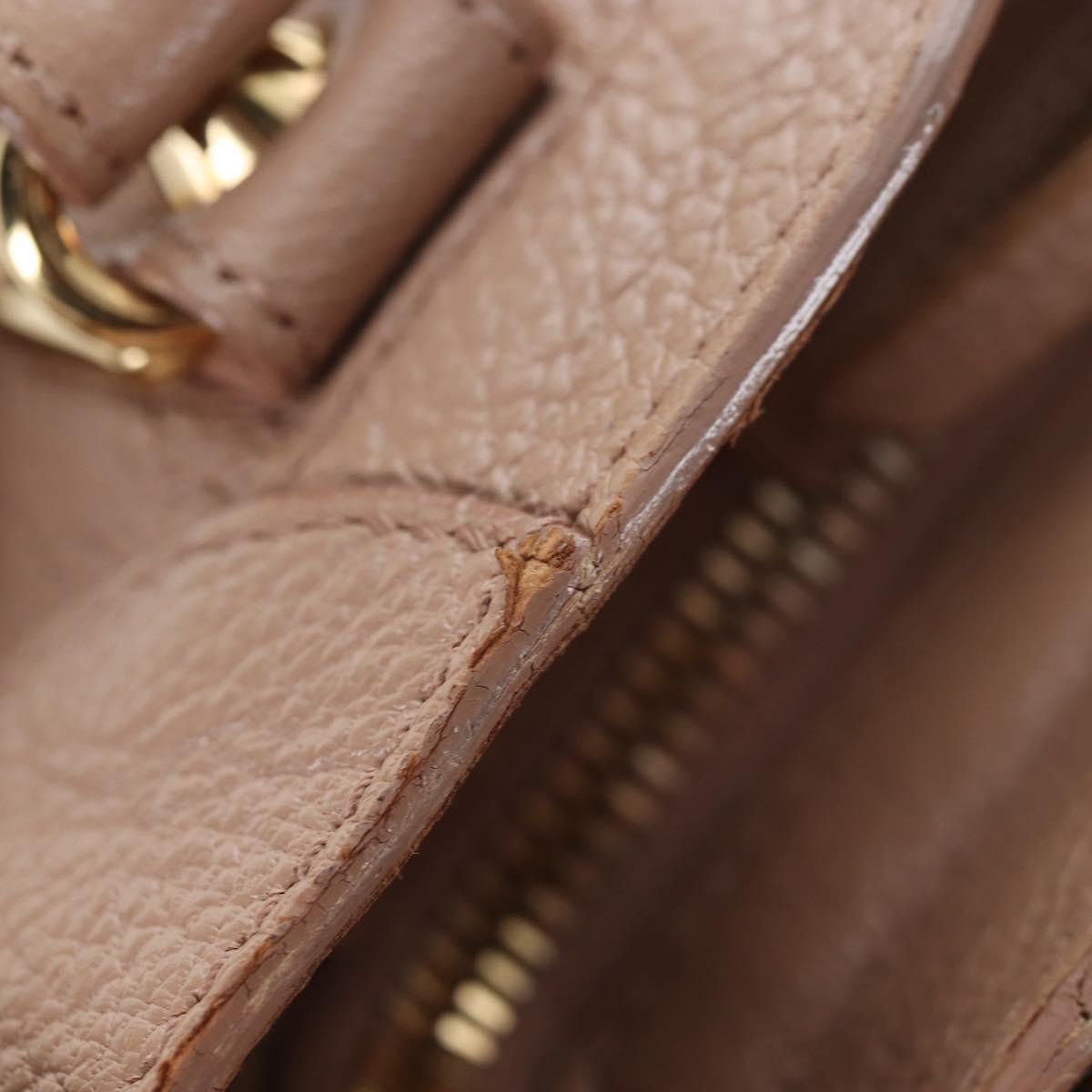 BALENCIAGA Classic Metal Edge City Leather 2way Beige Gold 390160 Auth BA15796M