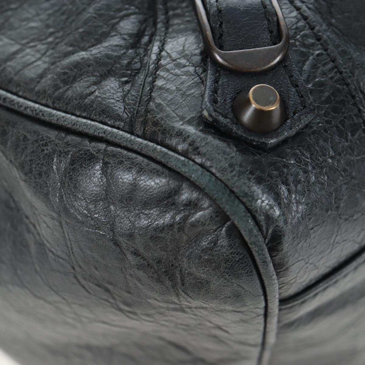 BALENCIAGA Classic Vero Hand Bag Leather 2way Black 235216 Auth BA15797V