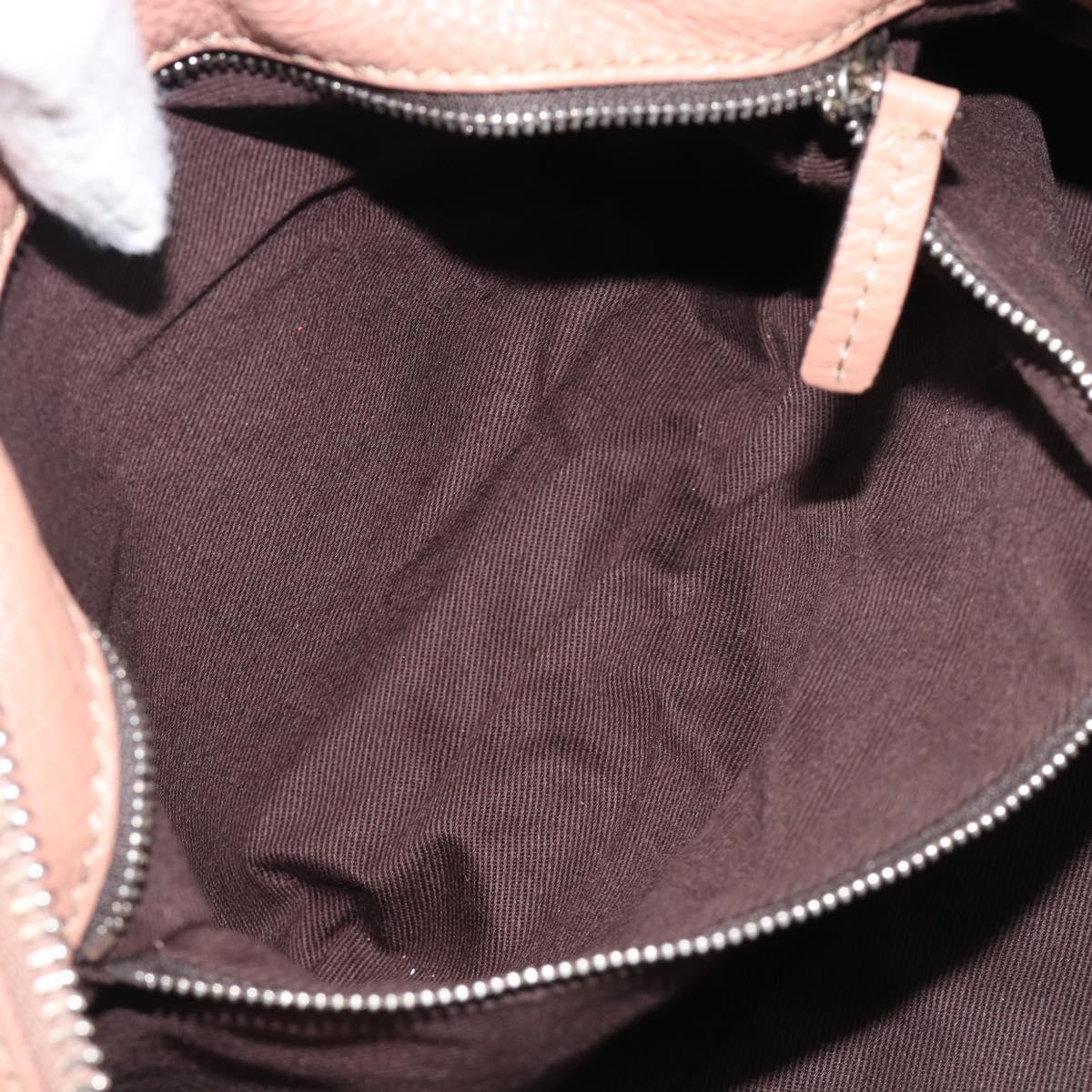 Chloe Paddington Hand Bag Leather Beige Gold Silver Auth BA15798V