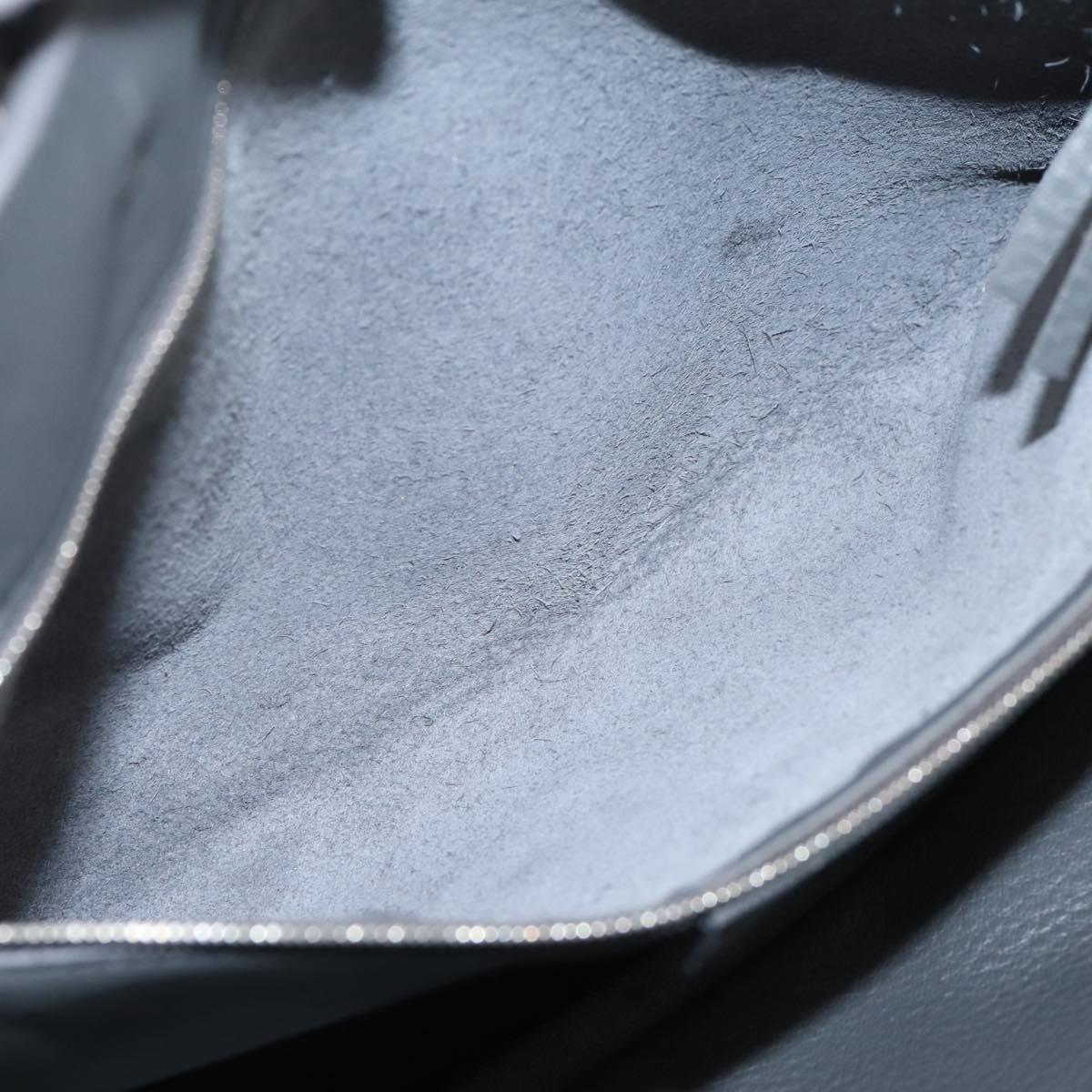 BALENCIAGA Paper B4 Hand Bag Leather Gray Silver 432596 Auth BA15802V