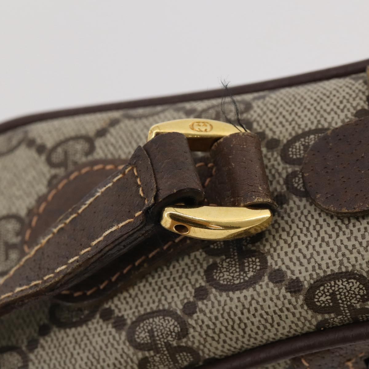 GUCCI GG Supreme Web Sherry Line Shoulder Bag PVC Beige 56 02 087 Auth BA15803