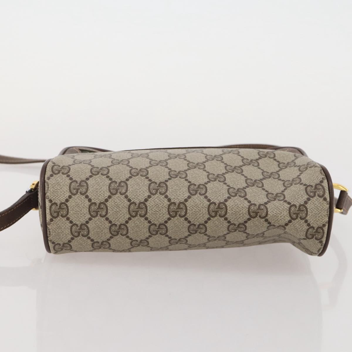 GUCCI GG Supreme Web Sherry Line Shoulder Bag PVC Beige 56 02 087 Auth BA15803