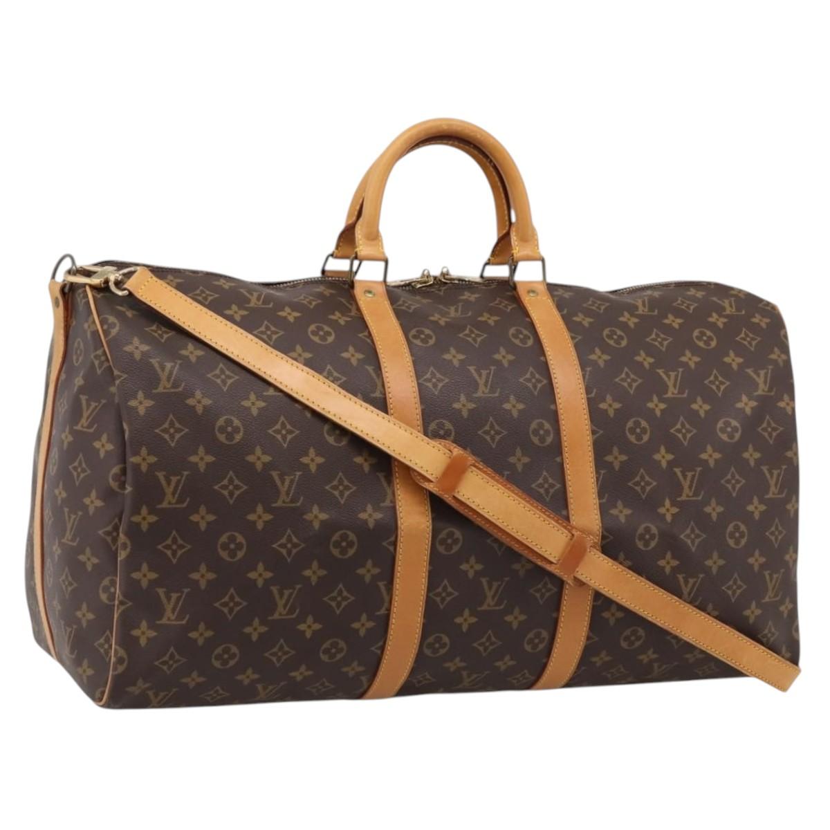 LOUIS VUITTON Monogram Keepall Bandouliere55 Boston Bag M41414 LV Auth BA15805V