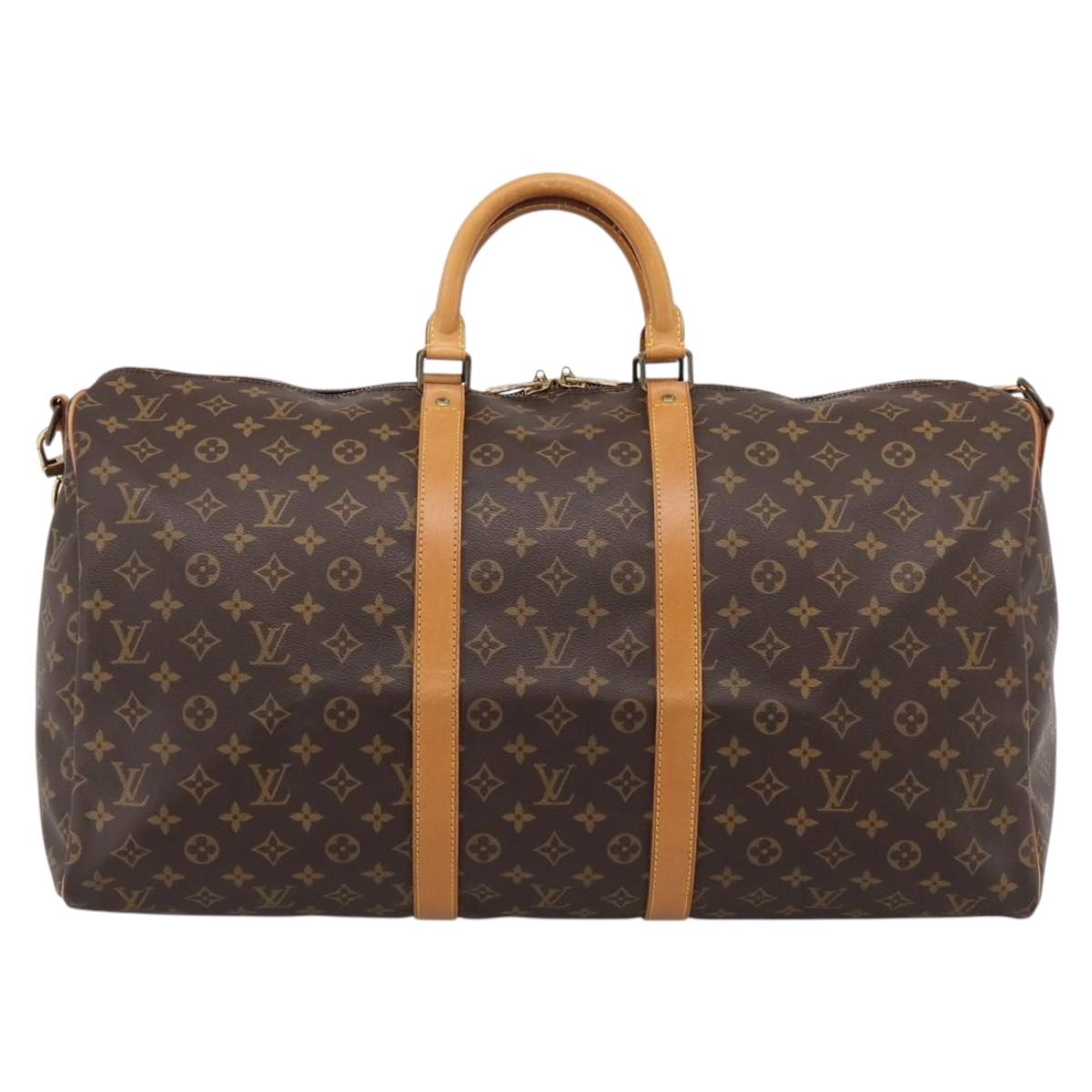 LOUIS VUITTON Monogram Keepall Bandouliere55 Boston Bag M41414 LV Auth BA15805V