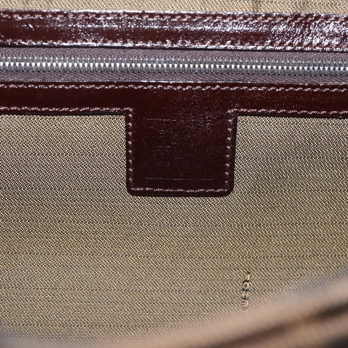 FENDI Zucca Canvas Mamma Baguette Shoulder Bag Black Brown Auth BA15806V