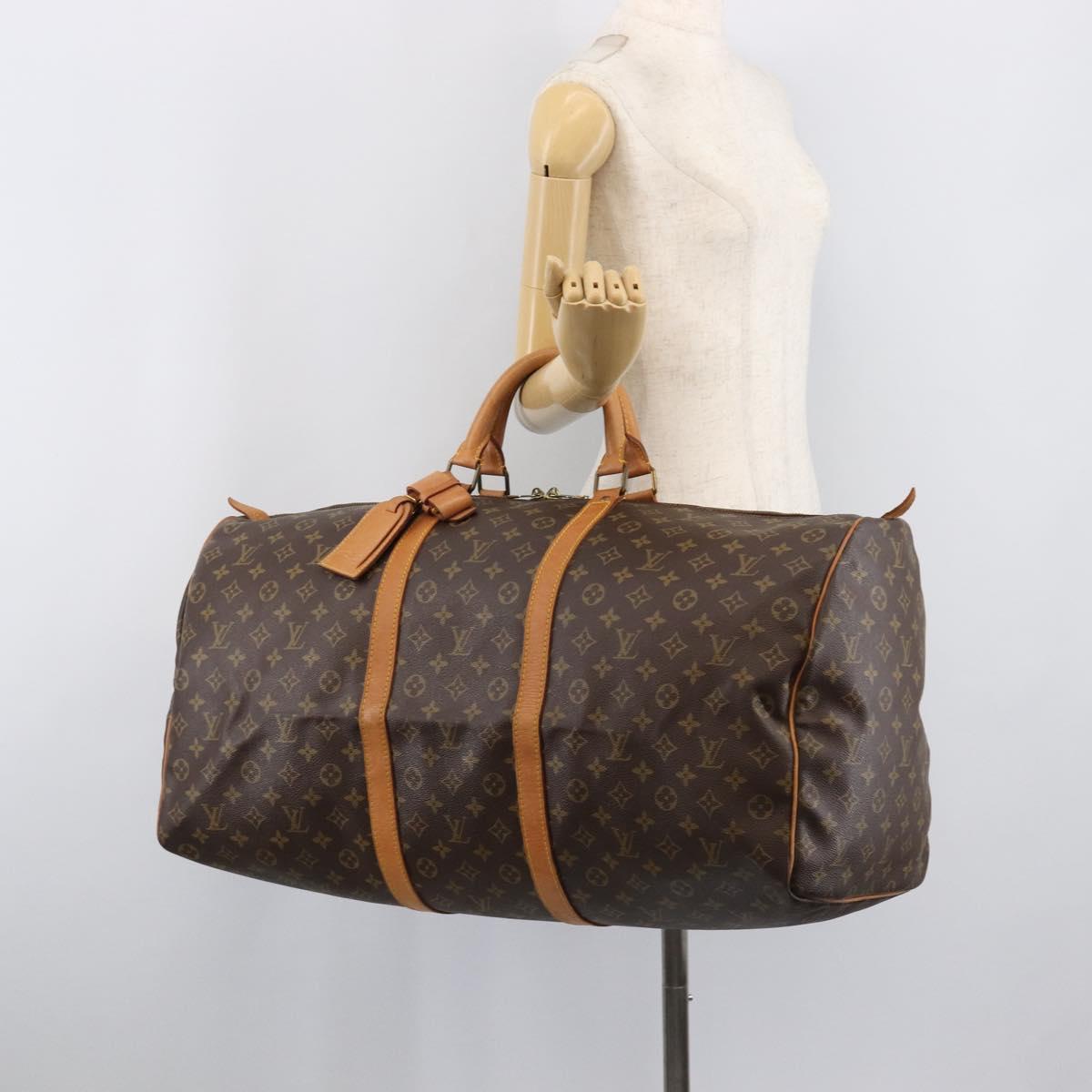 LOUIS VUITTON Monogram Keepall 60 Boston Bag M41422 LV Auth BA15807