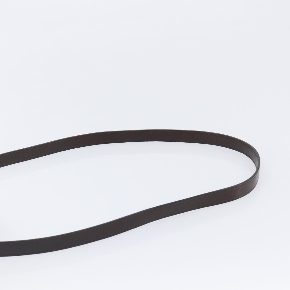 SAINT LAURENT Hand Bag PVC Canvas 2way Brown Gold Auth BA15808A