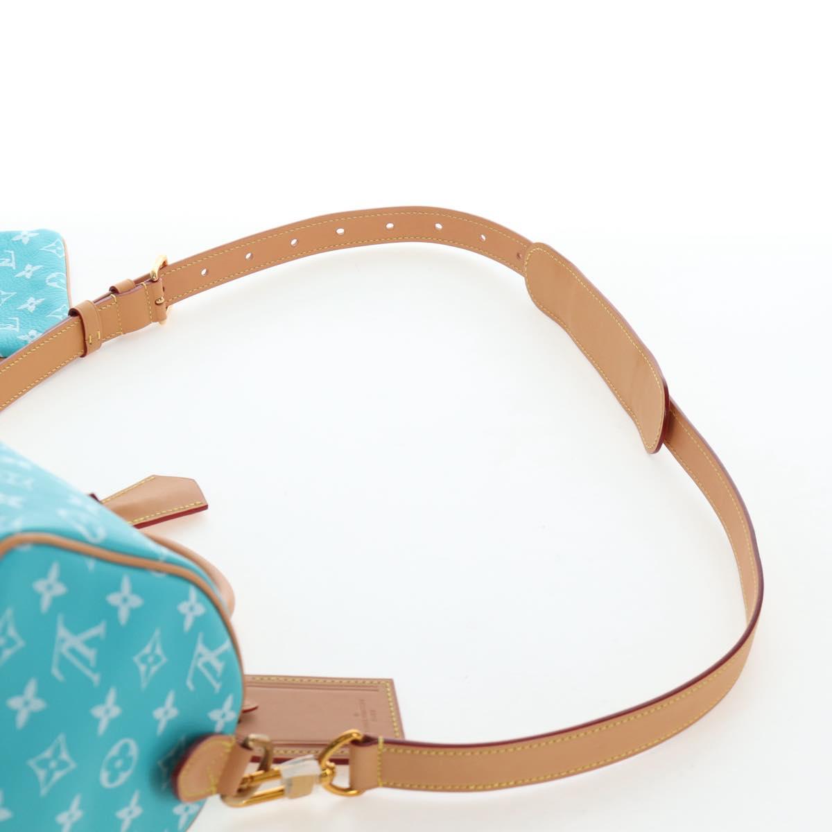 LOUIS VUITTON Speedy P9 Bandouliere 25 Bag Turquoise Blue M11561 Auth BA15809SM