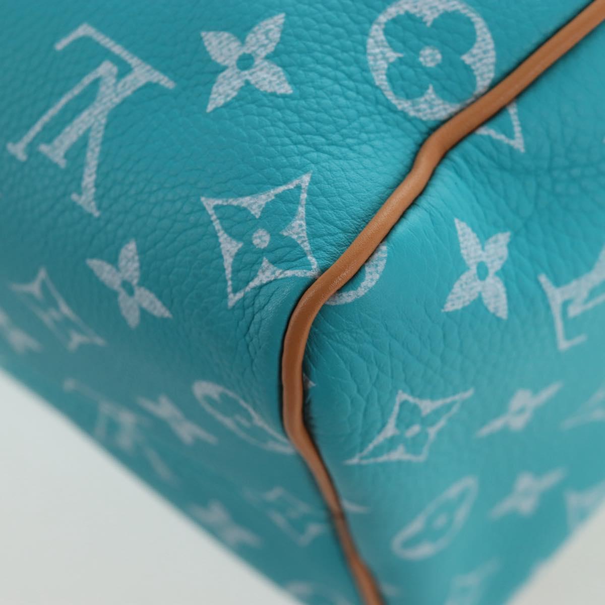 LOUIS VUITTON Speedy P9 Bandouliere 25 Bag Turquoise Blue M11561 Auth BA15809SM