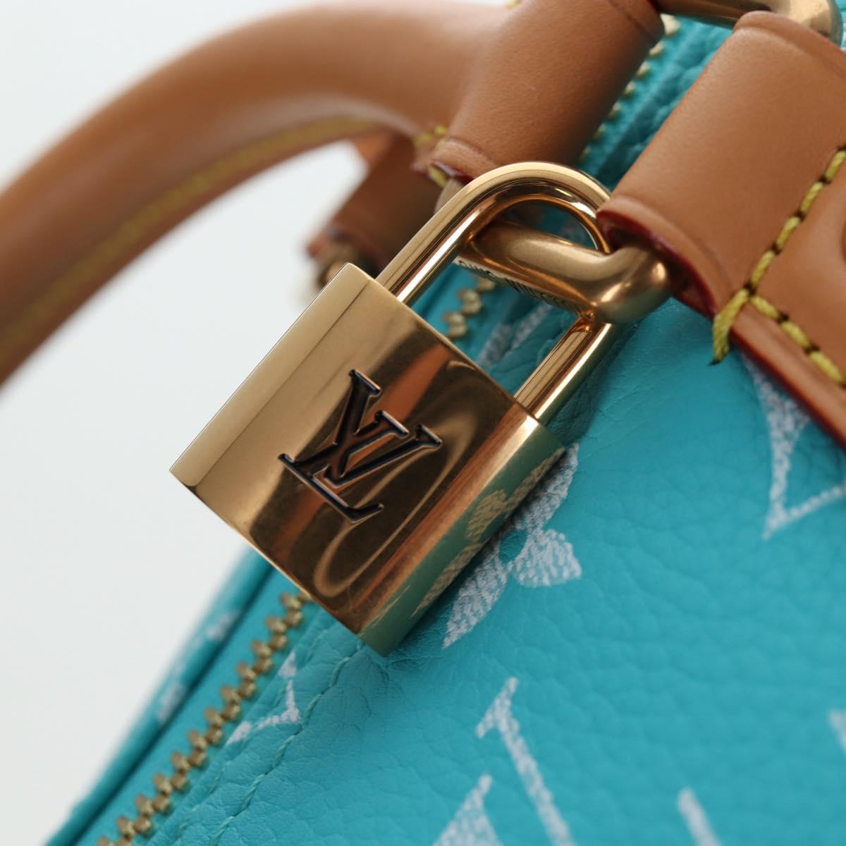 LOUIS VUITTON Speedy P9 Bandouliere 25 Bag Turquoise Blue M11561 Auth BA15809SM