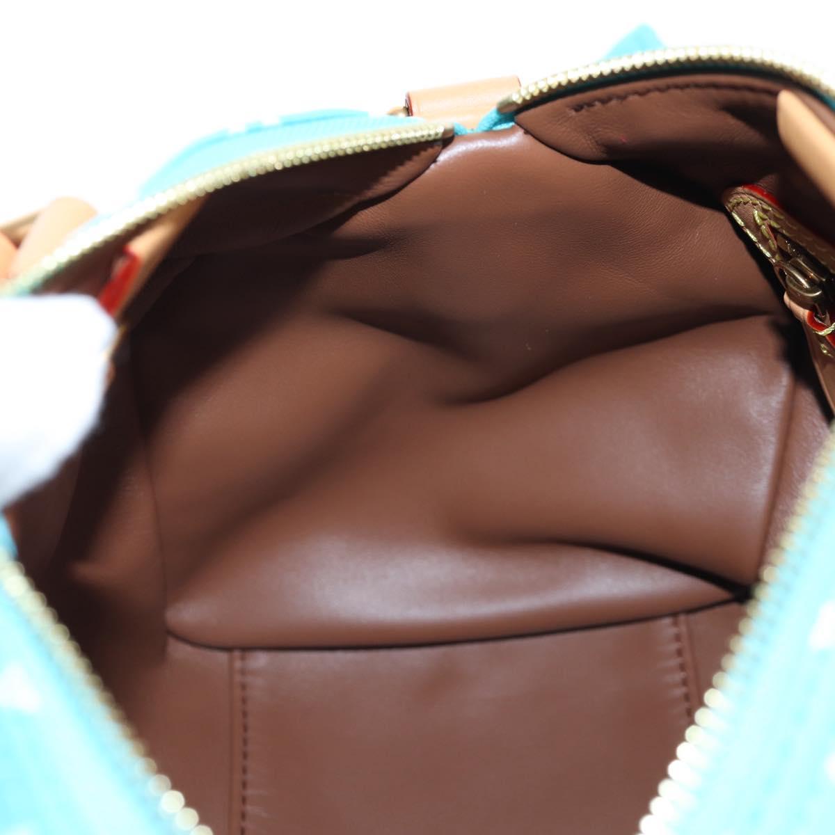 LOUIS VUITTON Speedy P9 Bandouliere 25 Bag Turquoise Blue M11561 Auth BA15809SM