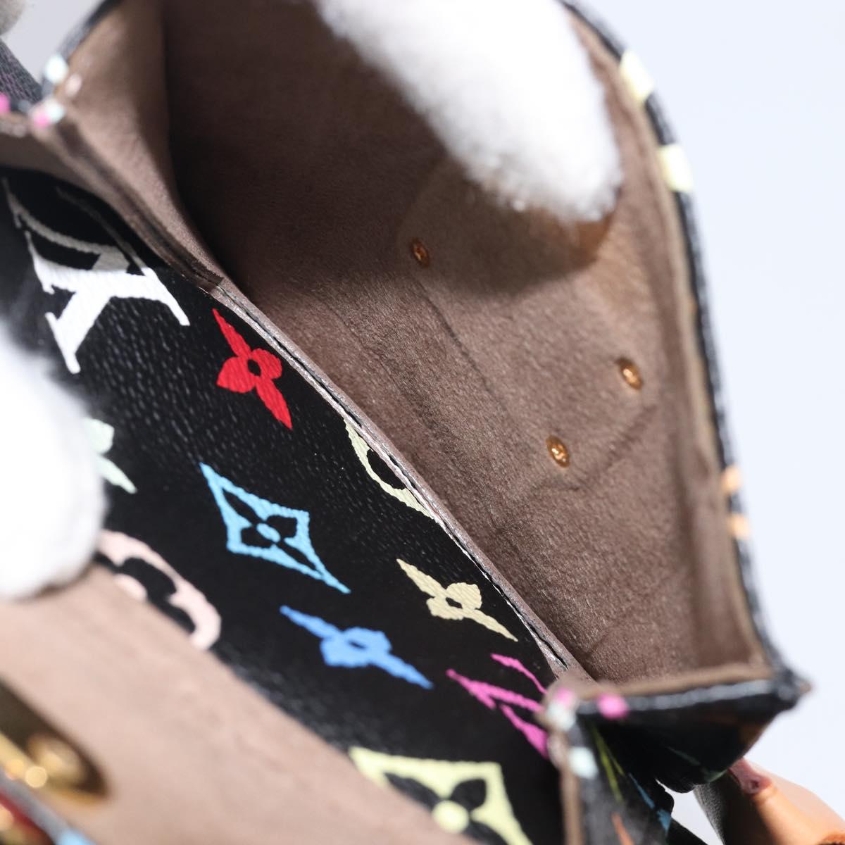 LOUIS VUITTON Monogram Multicolor Speedy 30 Hand Bag Black M92642 Auth BA15811V