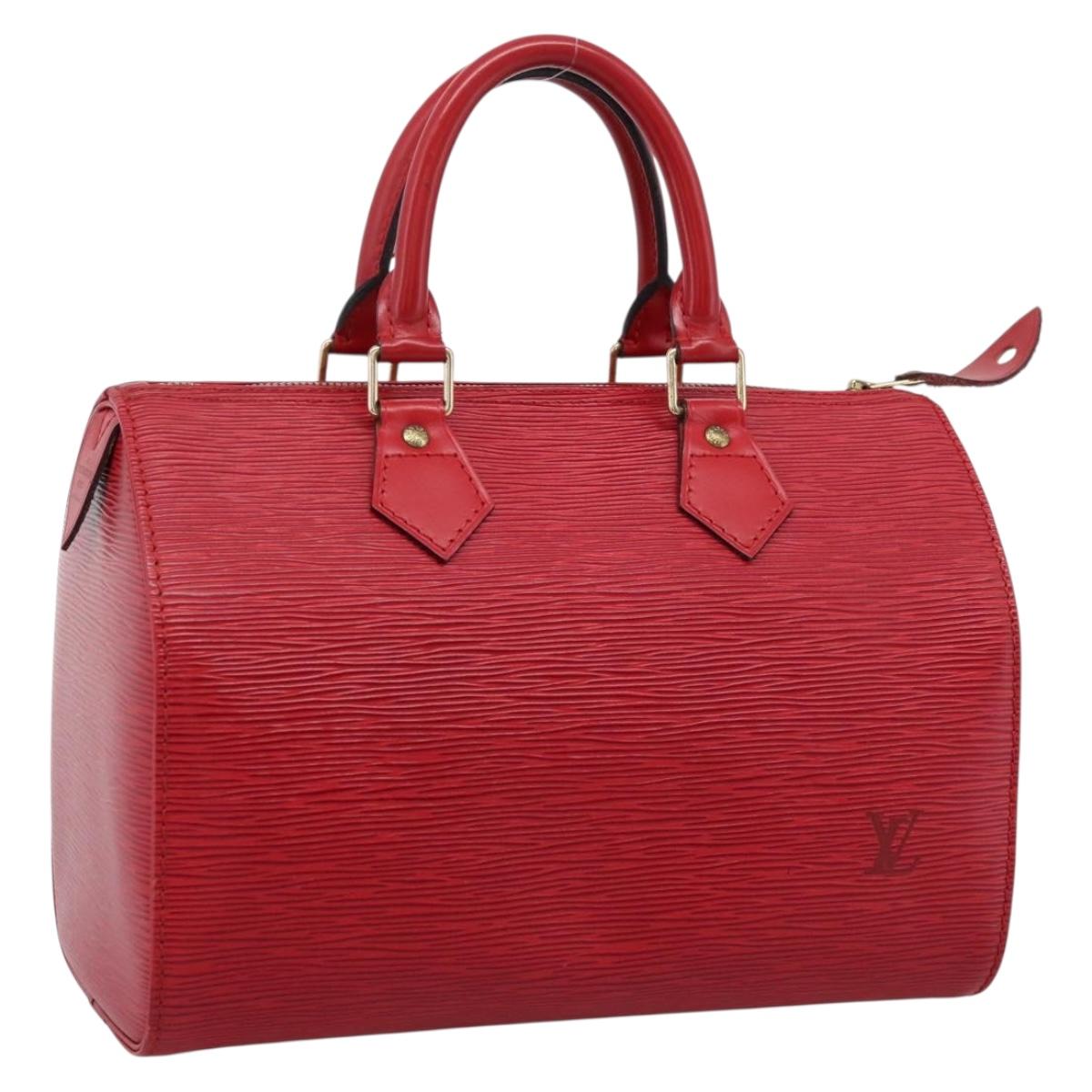 LOUIS VUITTON Epi Speedy 25 Hand Bag Castilian Red M43017 LV Auth BA15812V