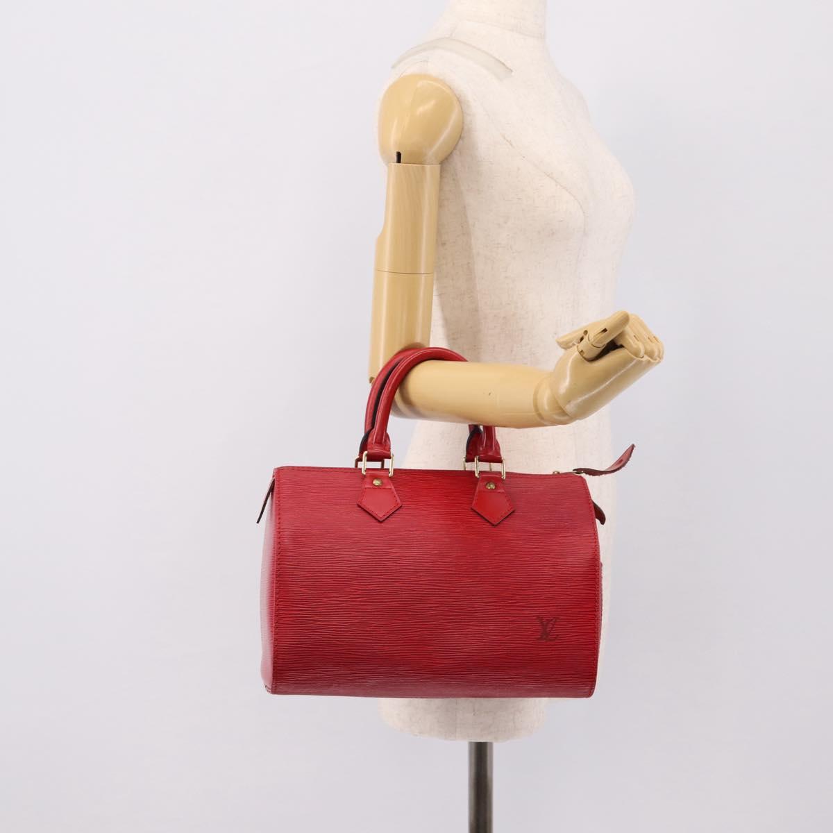 LOUIS VUITTON Epi Speedy 25 Hand Bag Castilian Red M43017 LV Auth BA15812V