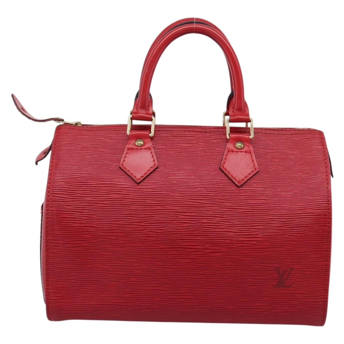 LOUIS VUITTON Epi Speedy 25 Hand Bag Castilian Red M43017 LV Auth BA15812V