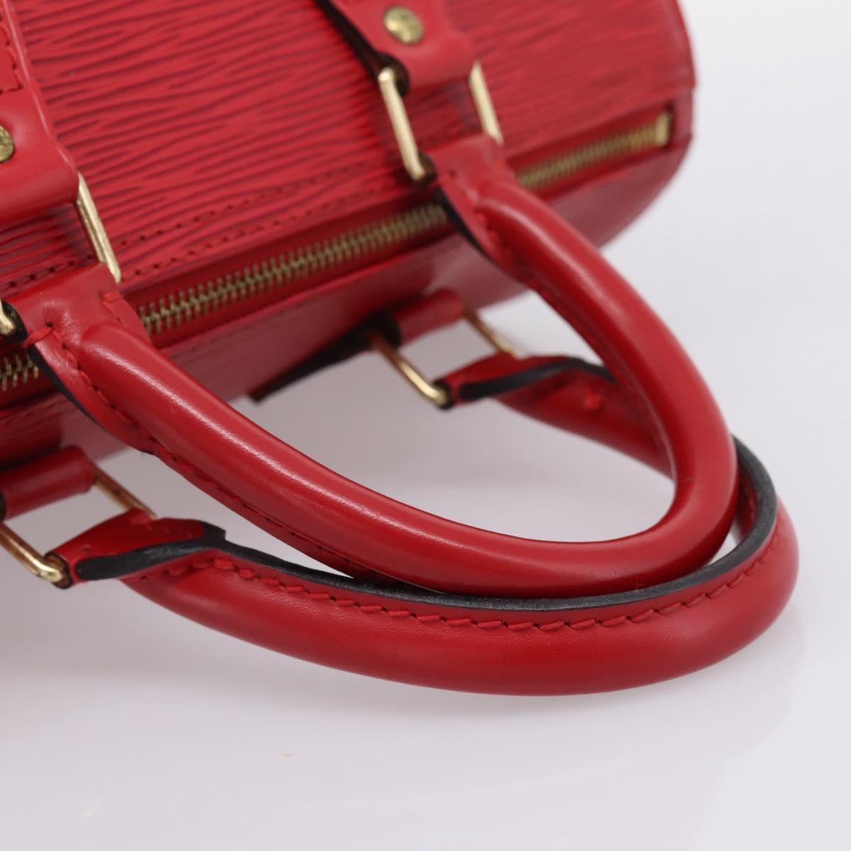 LOUIS VUITTON Epi Speedy 25 Hand Bag Castilian Red M43017 LV Auth BA15812V