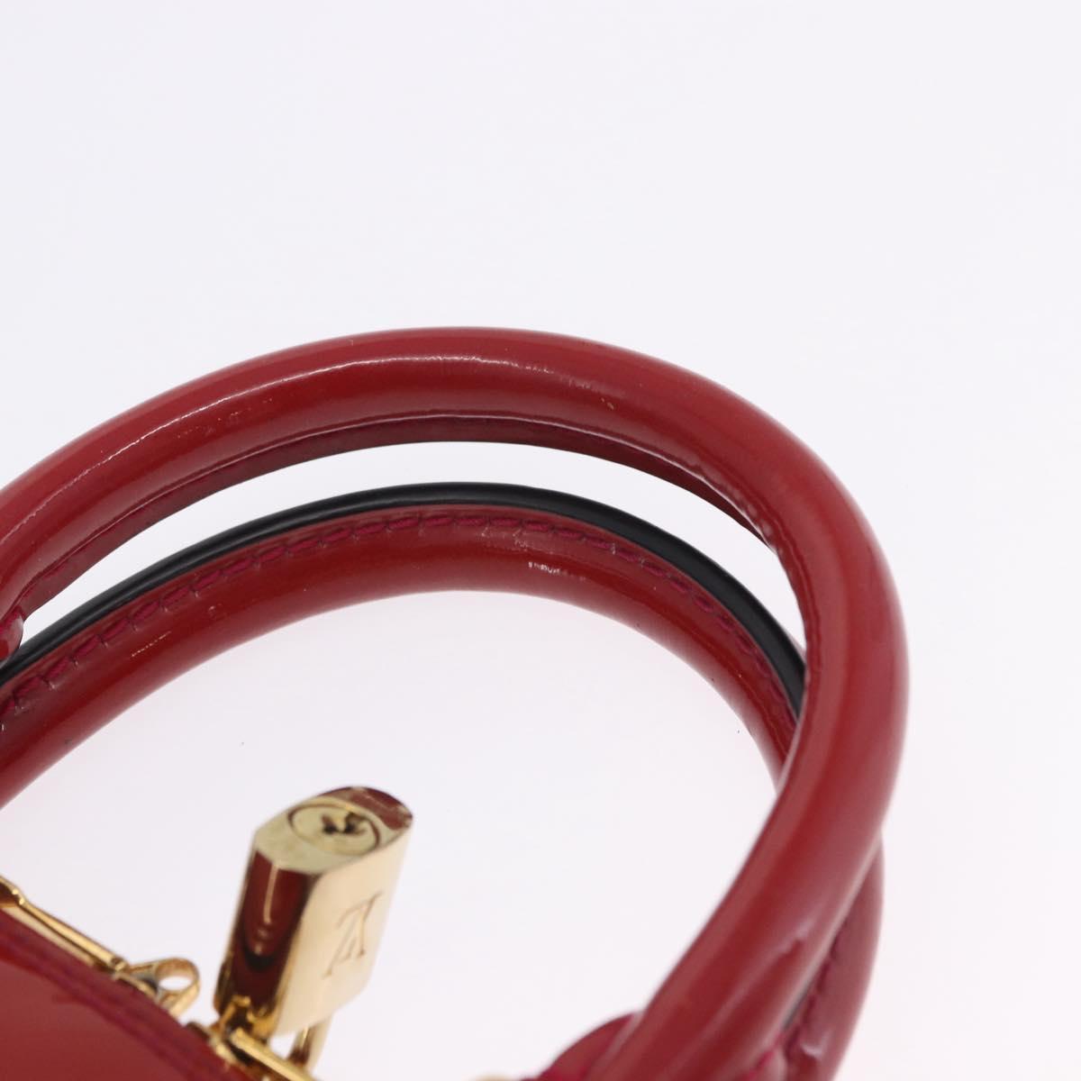 LOUIS VUITTON Monogram Vernis Alma BB Bag 2way Red Slys M90174 Auth BA15815A