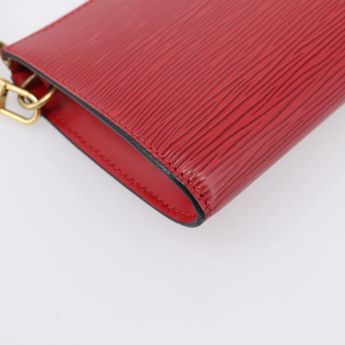 LOUIS VUITTON Epi Pochette Accessoires Pouch Red M52947 LV Auth BA15823A
