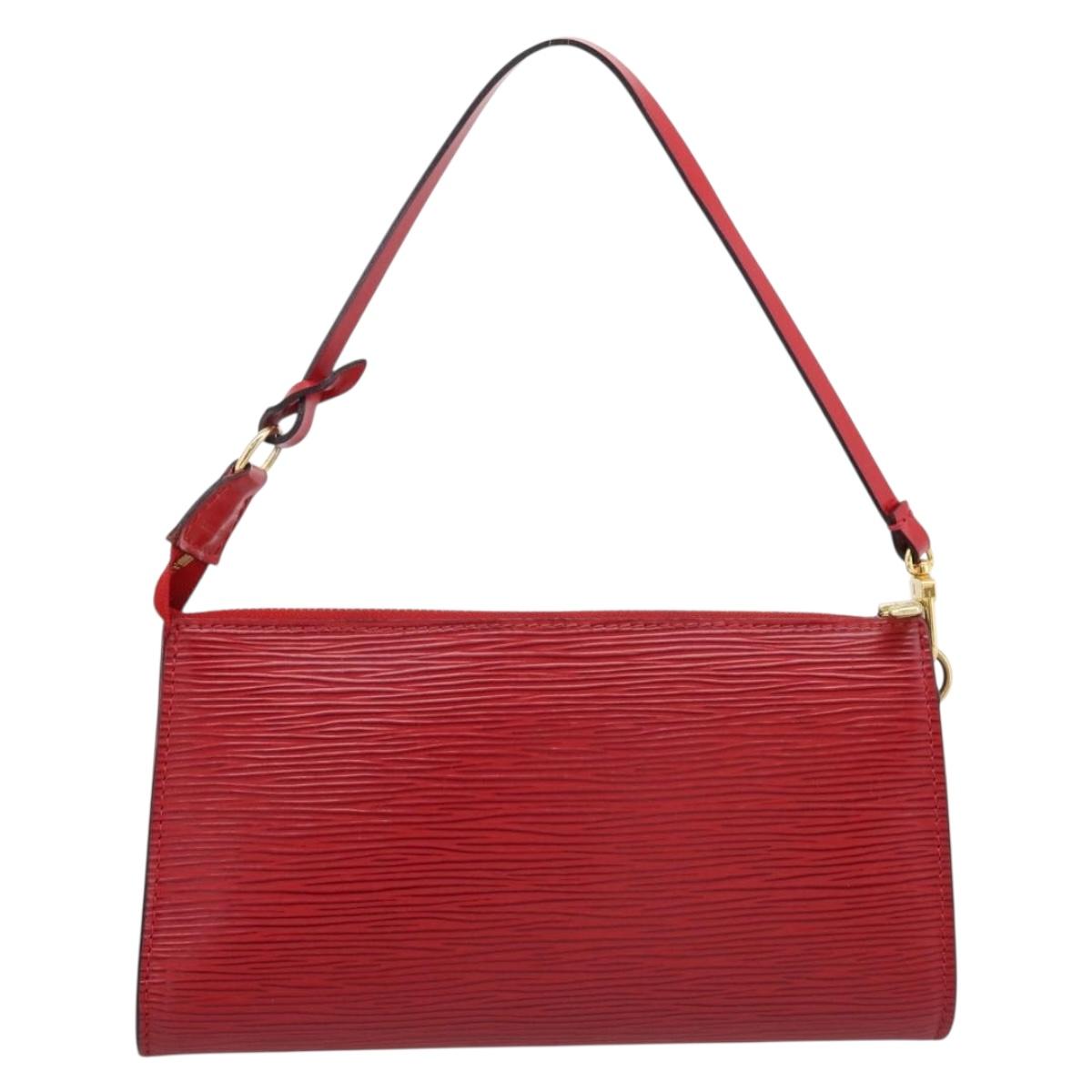 LOUIS VUITTON Epi Pochette Accessoires Pouch Red M52947 LV Auth BA15823A