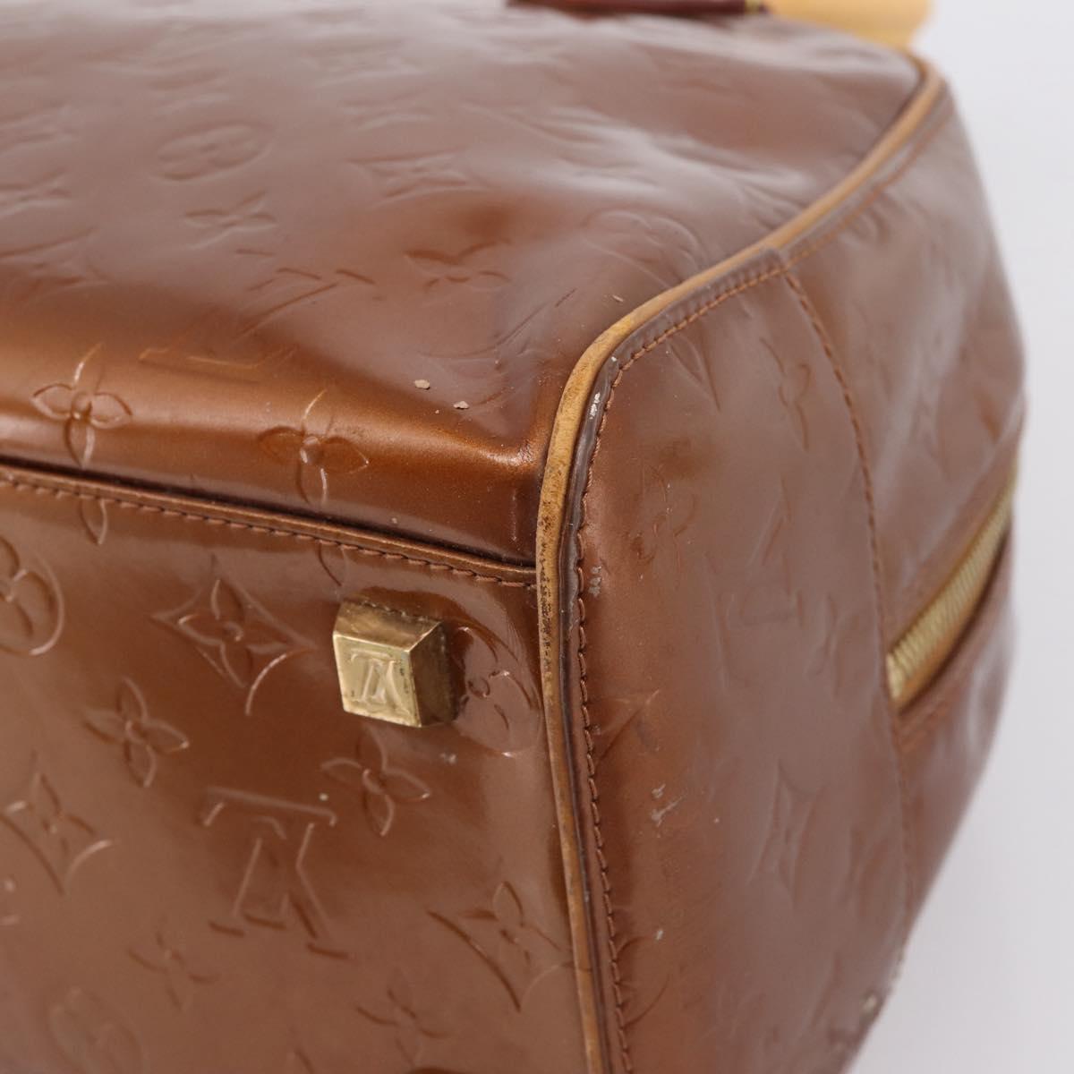 LOUIS VUITTON Monogram Vernis Tompkins Square Bag Bronze M91103 LV Auth BA15825