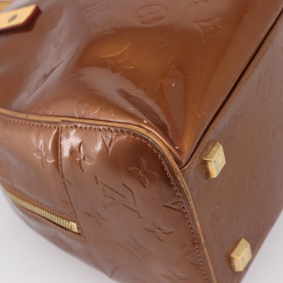 LOUIS VUITTON Monogram Vernis Tompkins Square Bag Bronze M91103 LV Auth BA15825
