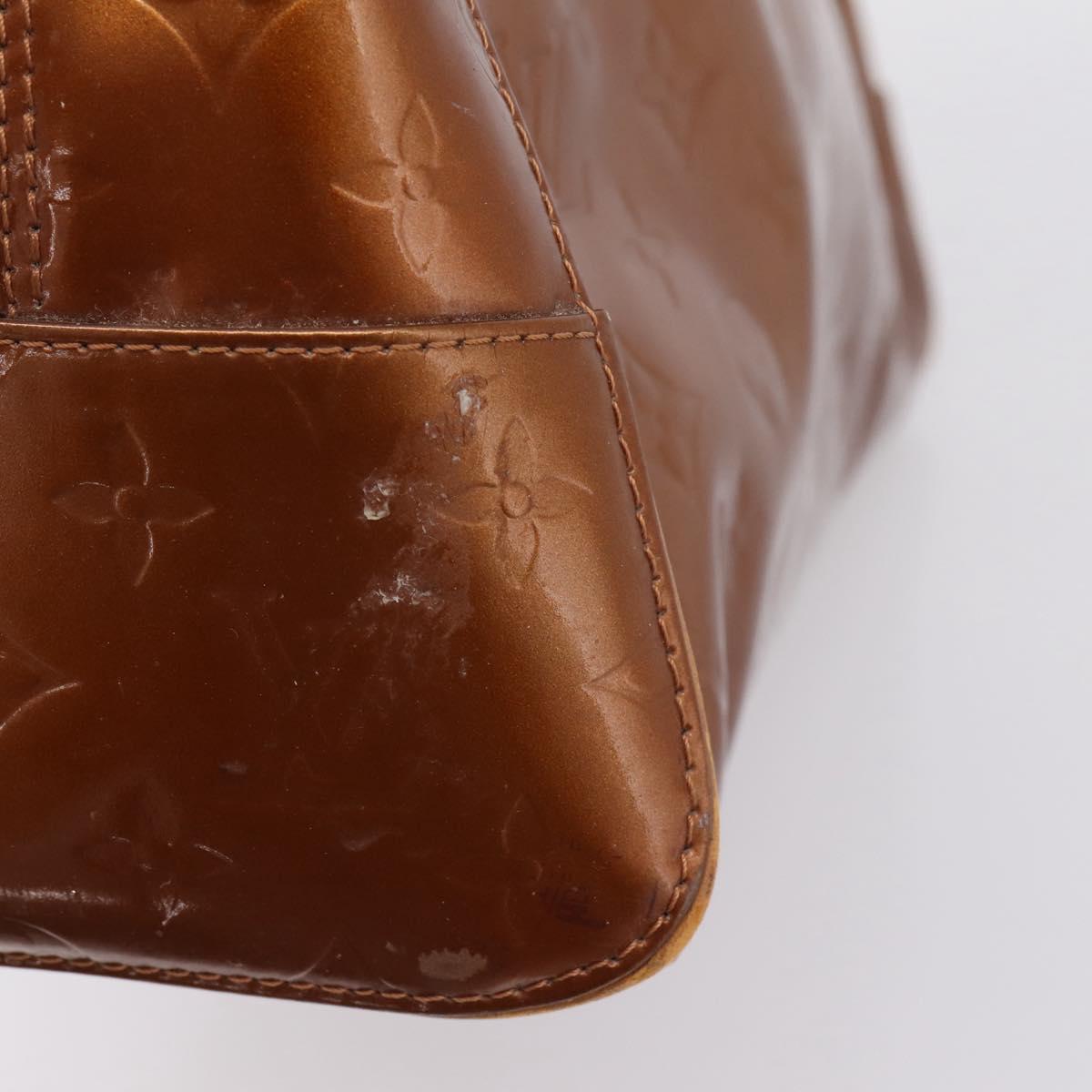 LOUIS VUITTON Monogram Vernis Tompkins Square Bag Bronze M91103 LV Auth BA15825