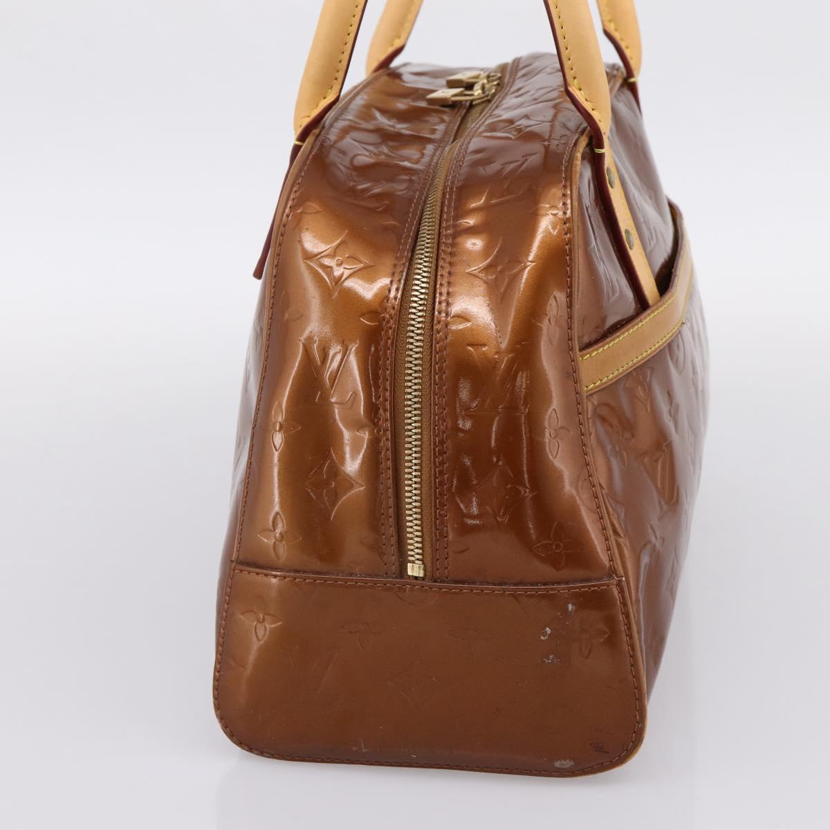 LOUIS VUITTON Monogram Vernis Tompkins Square Bag Bronze M91103 LV Auth BA15825