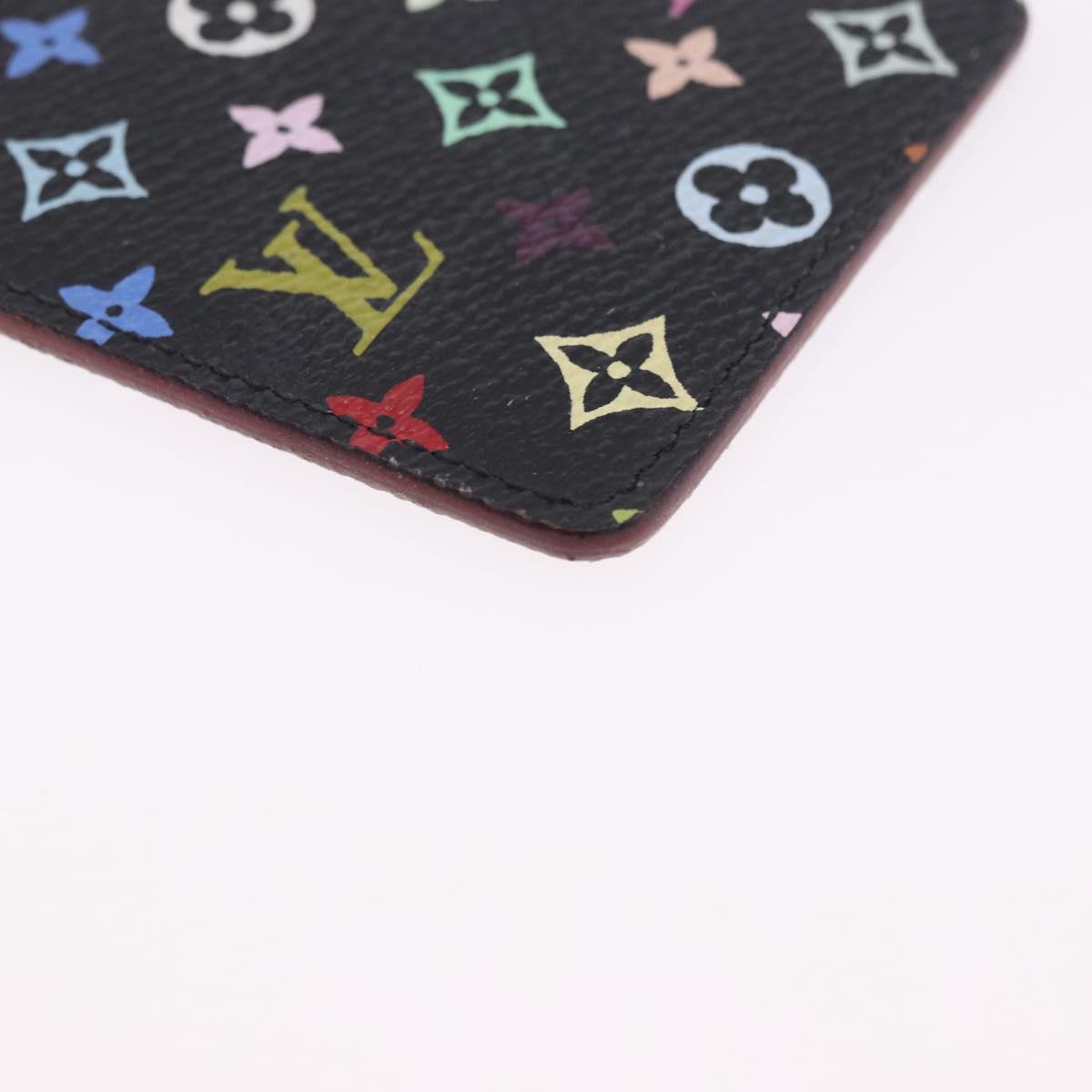 LOUIS VUITTON Monogram Multicolor Etui Hand Mirror Black M92651 LV Auth BA15826