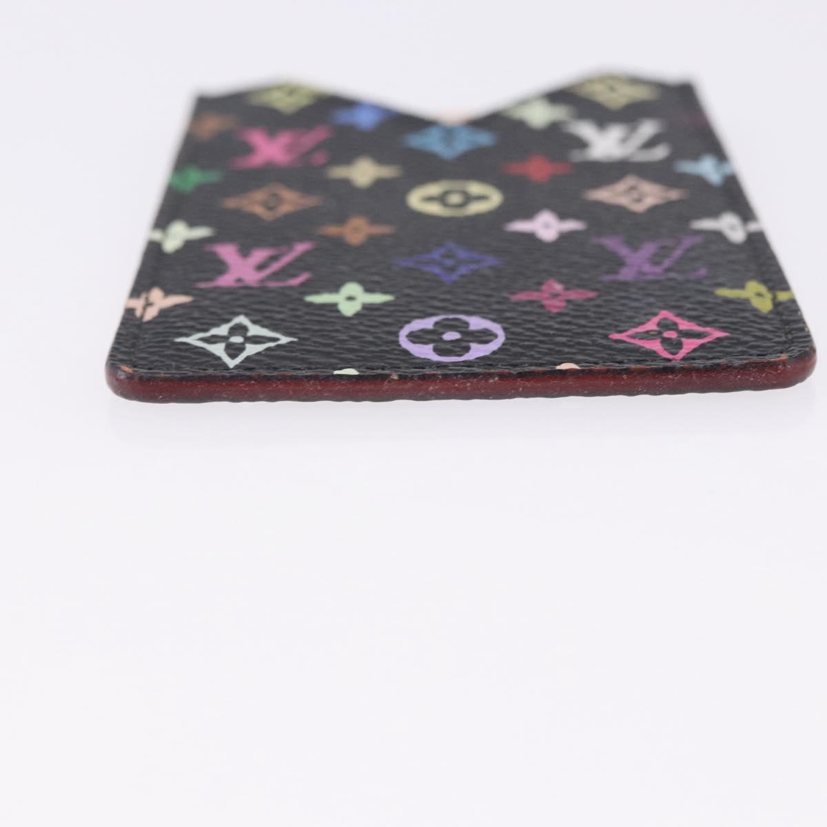 LOUIS VUITTON Monogram Multicolor Etui Hand Mirror Black M92651 LV Auth BA15826