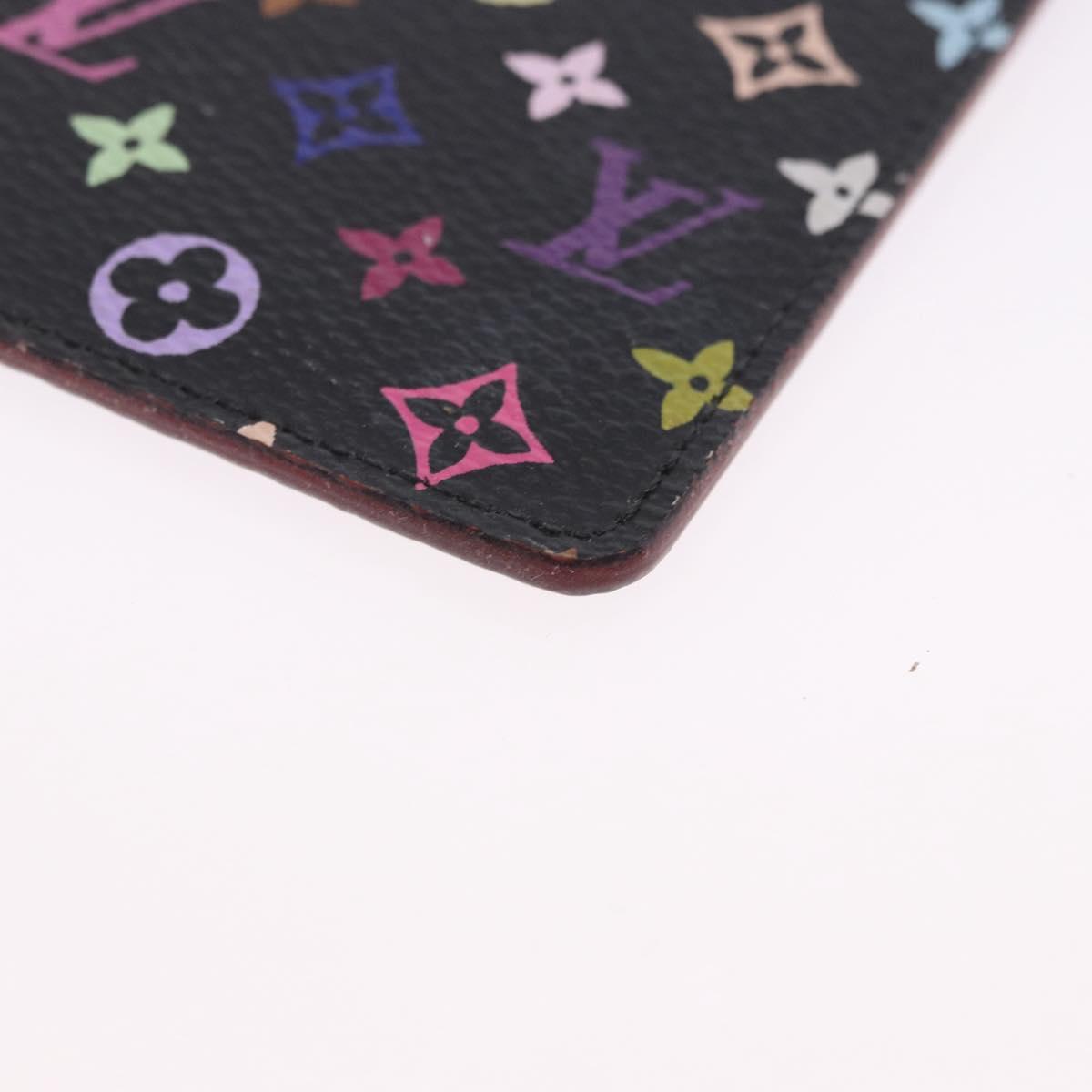 LOUIS VUITTON Monogram Multicolor Etui Hand Mirror Black M92651 LV Auth BA15826