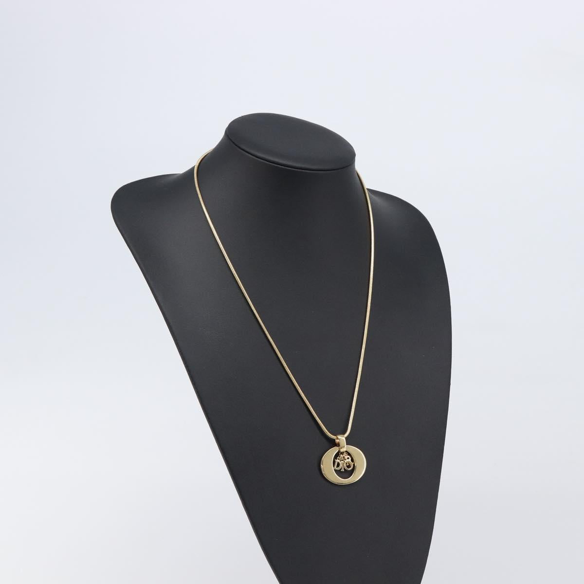 Christian Dior Necklace metal Gold Auth BA15830M