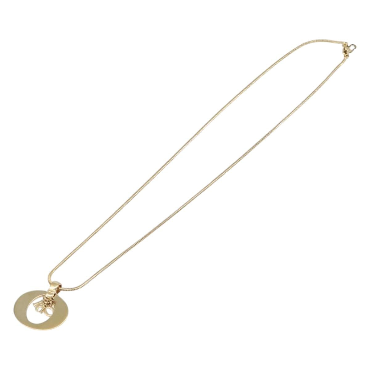 Christian Dior Necklace metal Gold Auth BA15830M
