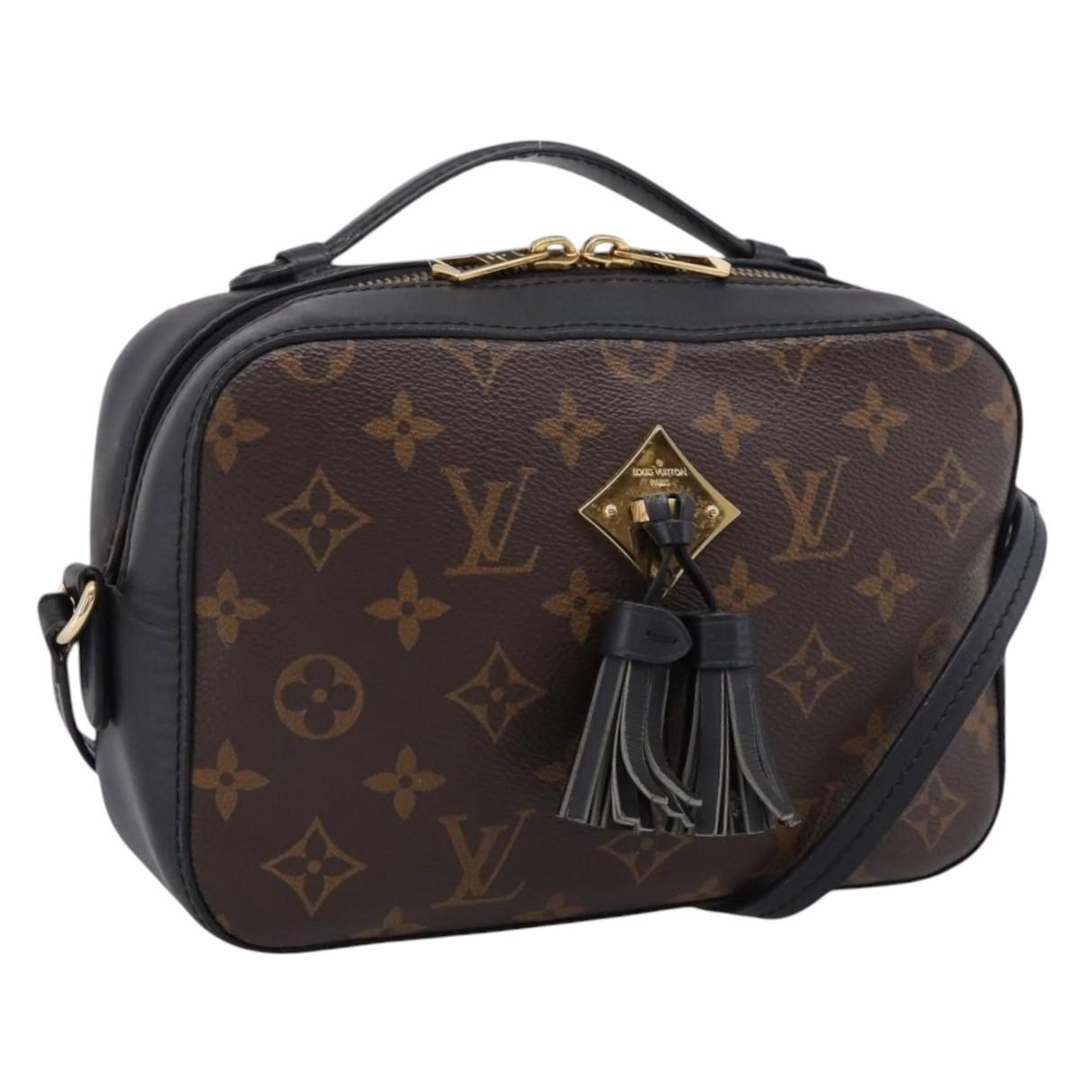 LOUIS VUITTON Monogram Saintonge Shoulder Bag Black M43555 LV Auth BA15837V