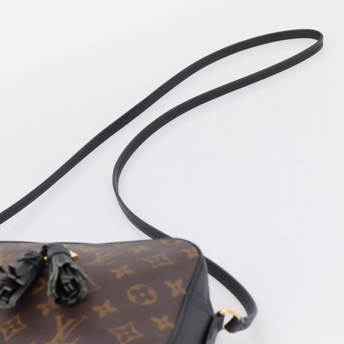 LOUIS VUITTON Monogram Saintonge Shoulder Bag Black M43555 LV Auth BA15837V
