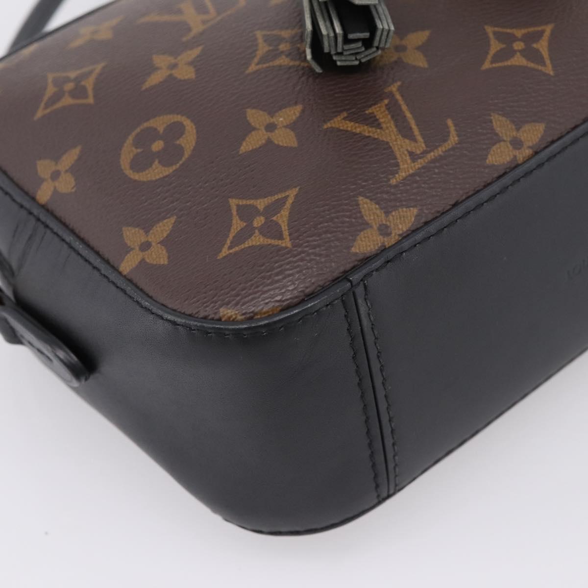 LOUIS VUITTON Monogram Saintonge Shoulder Bag Black M43555 LV Auth BA15837V