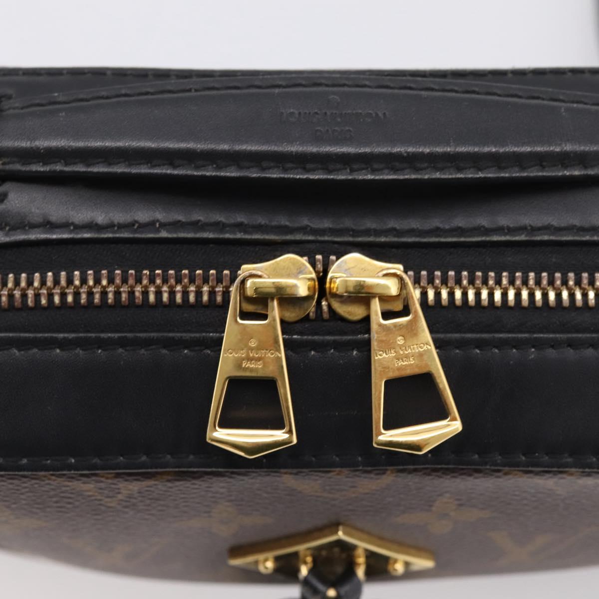 LOUIS VUITTON Monogram Saintonge Shoulder Bag Black M43555 LV Auth BA15837V