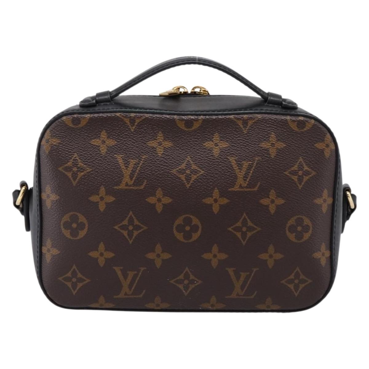 LOUIS VUITTON Monogram Saintonge Shoulder Bag Black M43555 LV Auth BA15837V