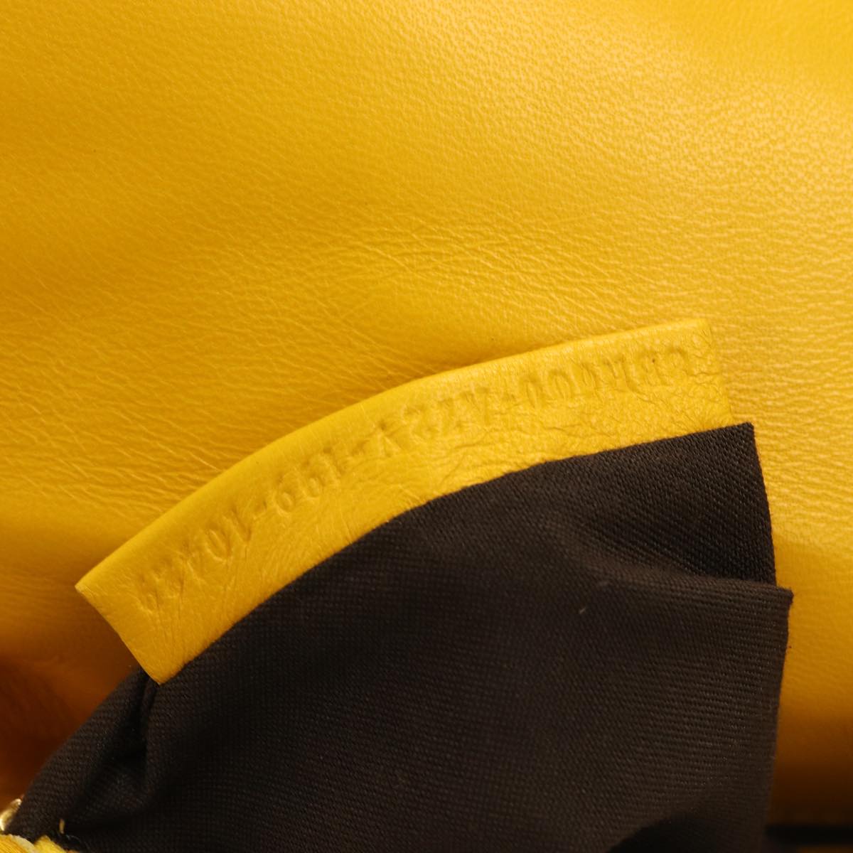 FENDI Zucca Canvas Mamma Baguette Bag Leather 2way Yellow 8BR600 Auth BA15839V