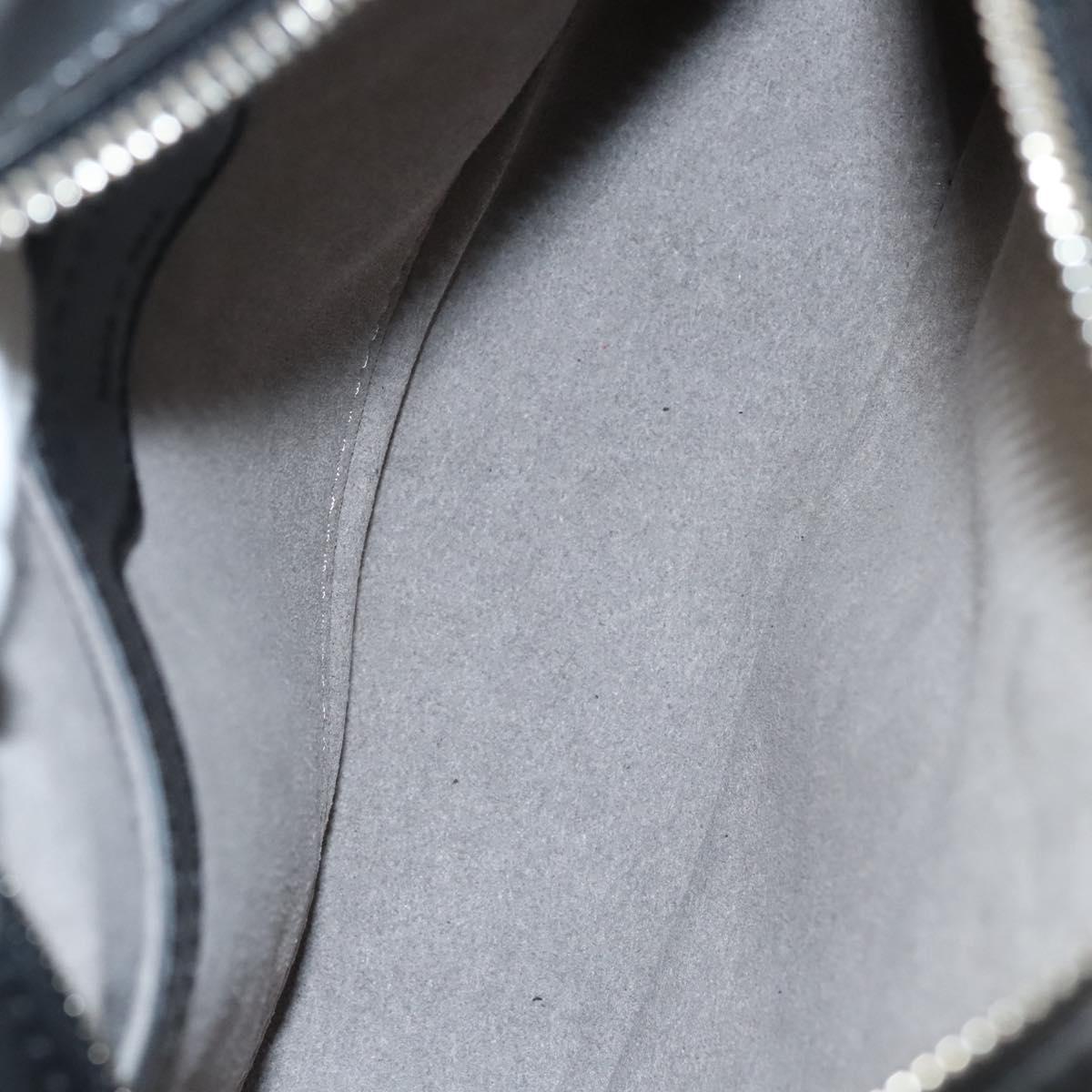 Stella MacCartney Star Chain Shoulder Bag Leather Black Silver Auth BA1584