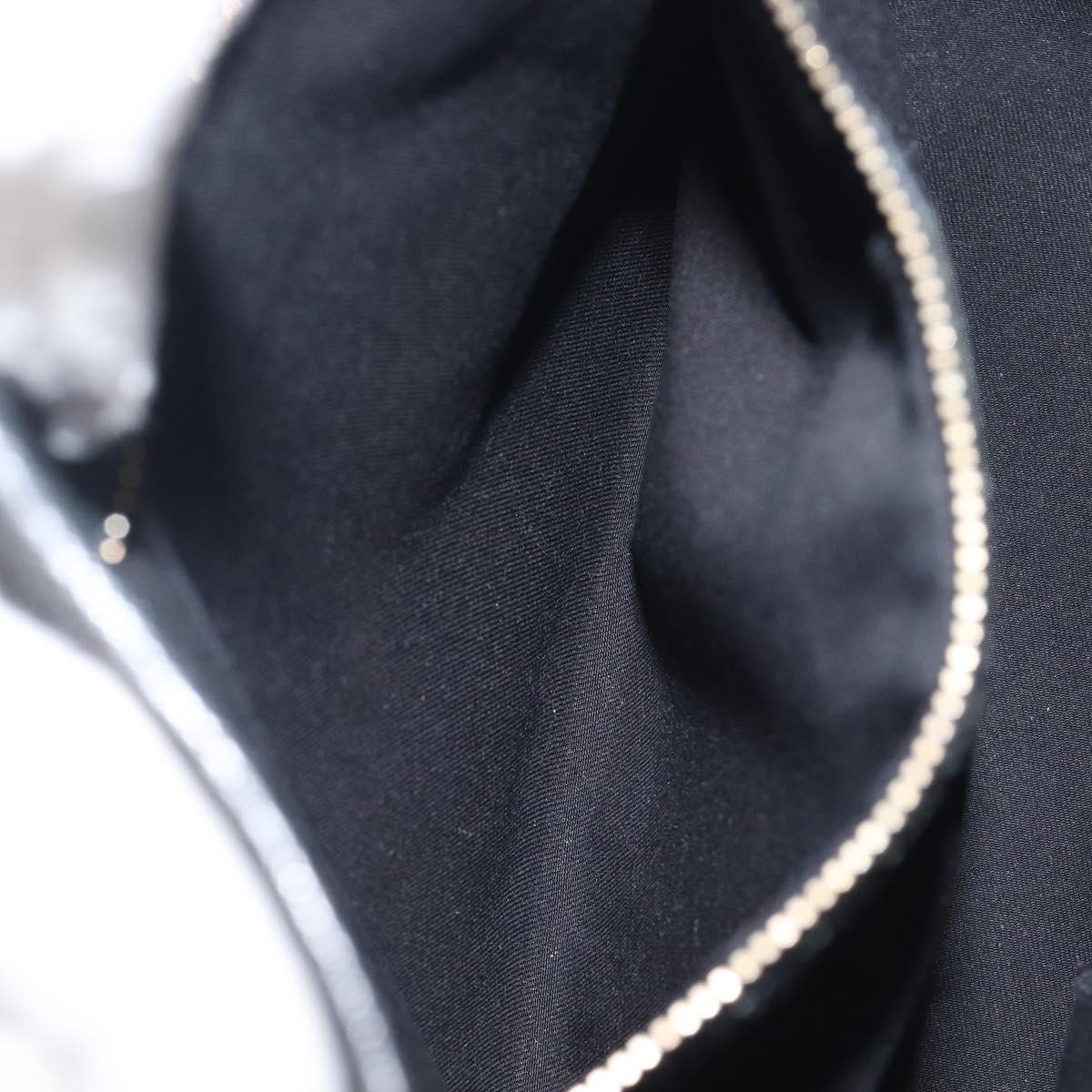 GUCCI GG Canvas Jackie Hand Bag Black Gold 145817 Auth BA15843V
