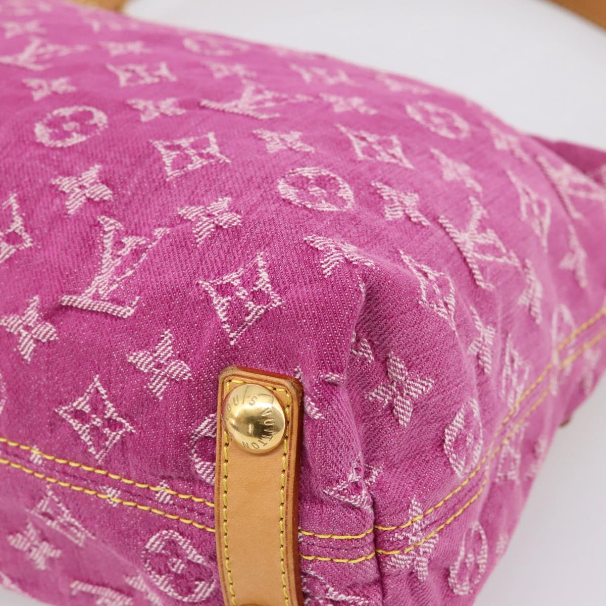 LOUIS VUITTON Monogram Denim Buggy PM Bag Fuchsia pink M95212 LV Auth BA15845SAV