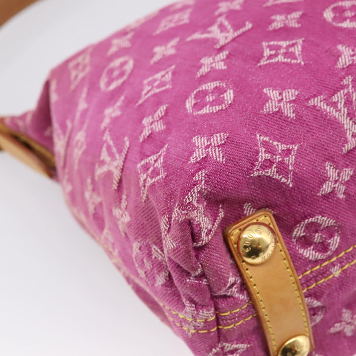 LOUIS VUITTON Monogram Denim Buggy PM Bag Fuchsia pink M95212 LV Auth BA15845SAV