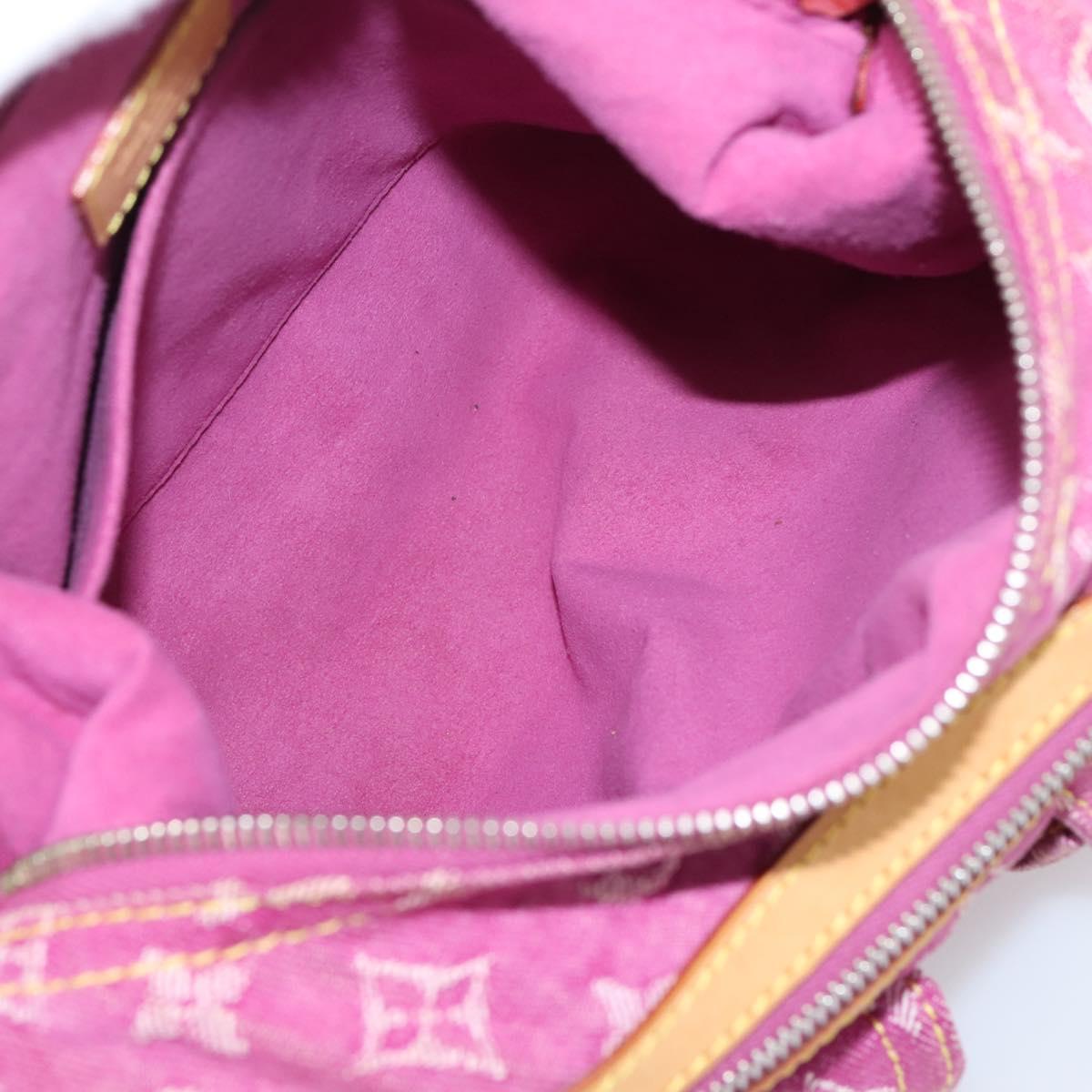 LOUIS VUITTON Monogram Denim Buggy PM Bag Fuchsia pink M95212 LV Auth BA15845SAV