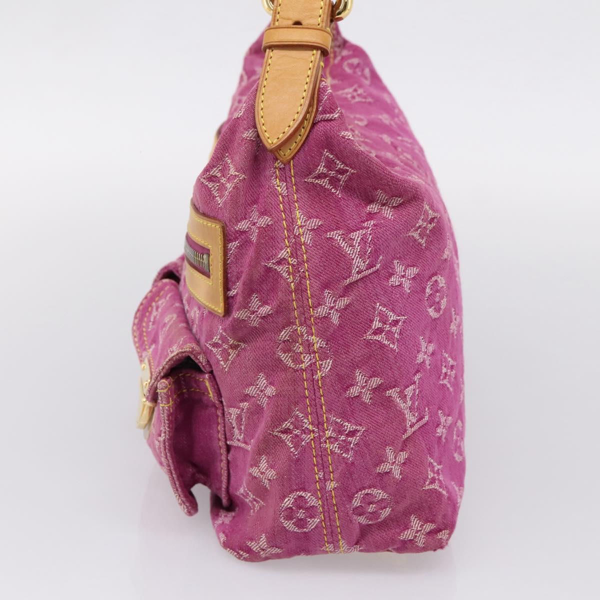 LOUIS VUITTON Monogram Denim Buggy PM Bag Fuchsia pink M95212 LV Auth BA15845SAV