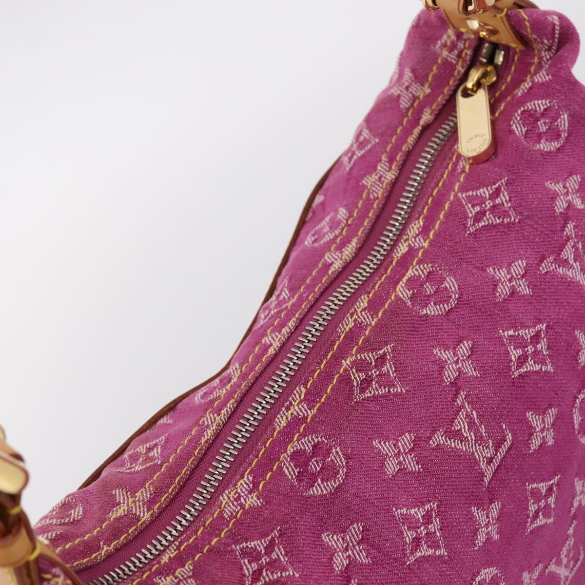 LOUIS VUITTON Monogram Denim Buggy PM Bag Fuchsia pink M95212 LV Auth BA15845SAV