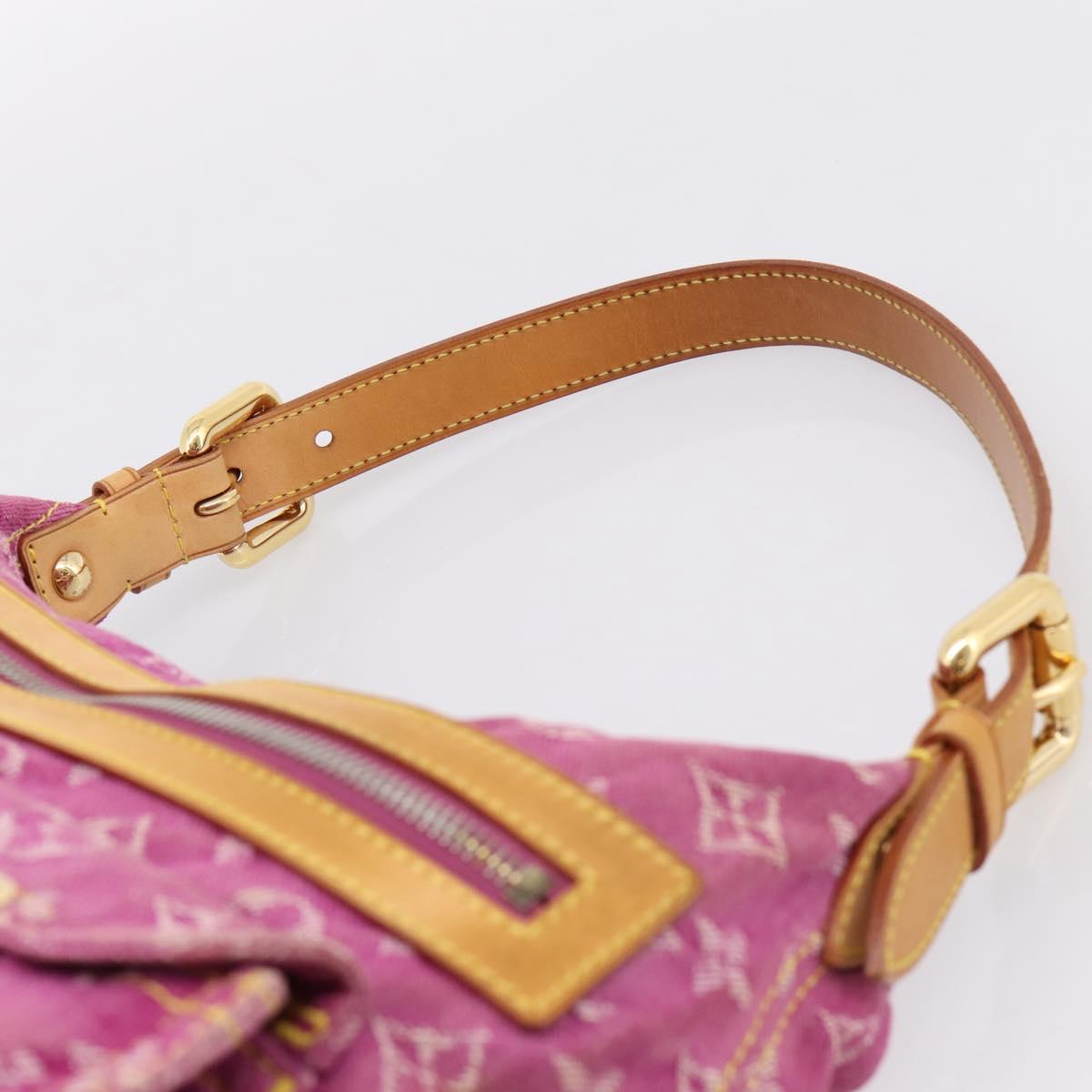 LOUIS VUITTON Monogram Denim Buggy PM Bag Fuchsia pink M95212 LV Auth BA15845SAV