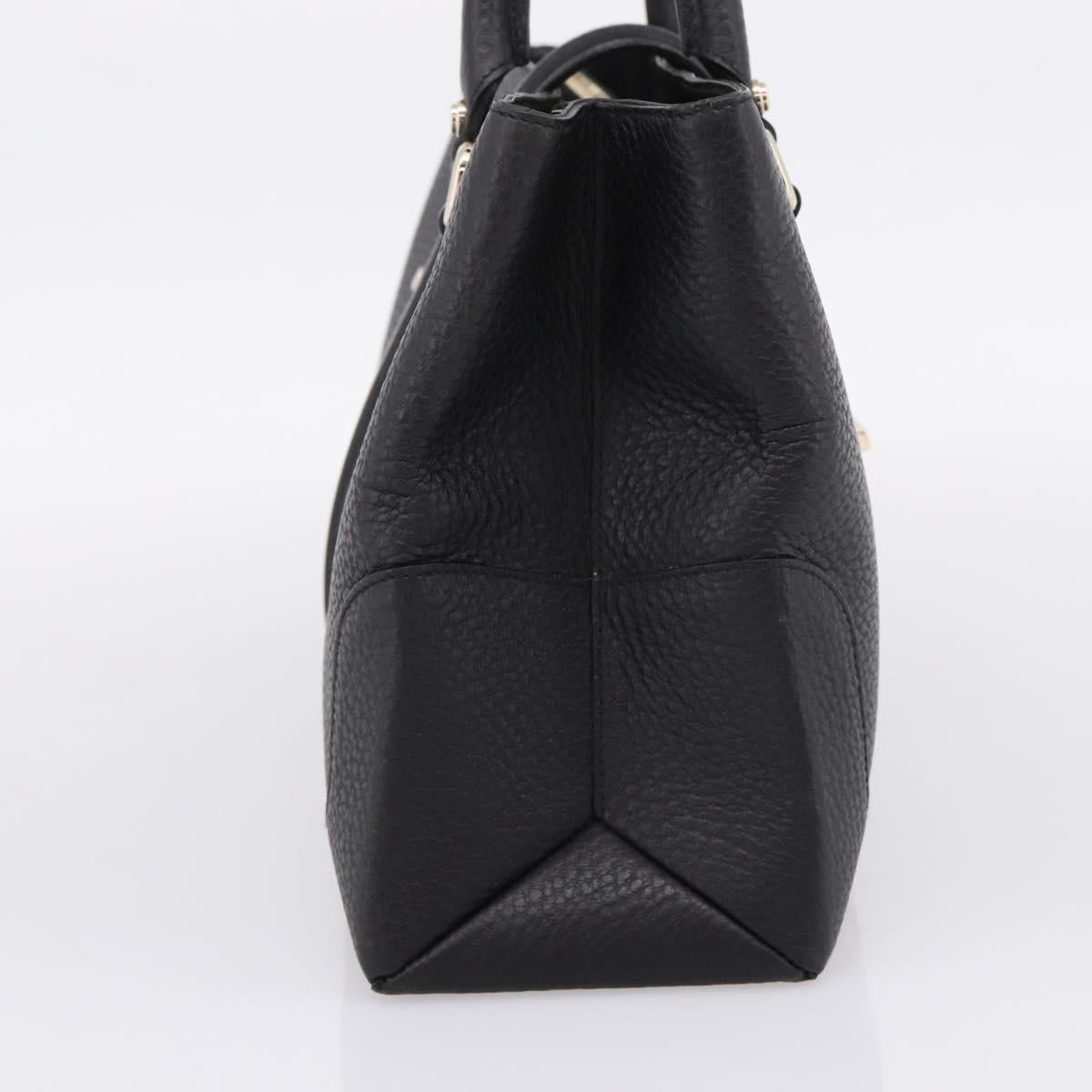GUCCI Hand Bag Leather Black Gold 131325 Auth BA15848V