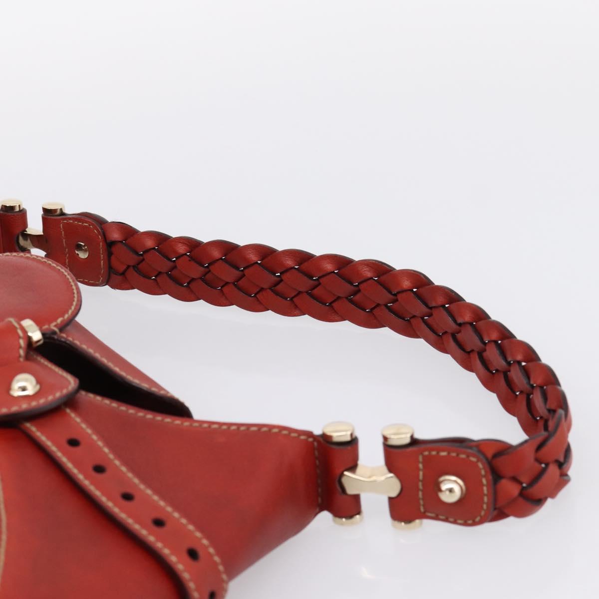 GUCCI Horsebit Shoulder Bag Canvas Ivory Gold 137592 Auth BA15852A