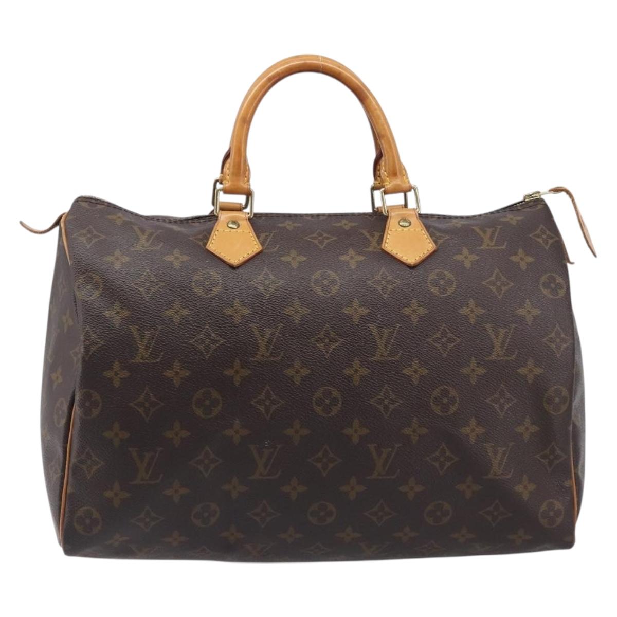 LOUIS VUITTON Monogram Speedy 35 Hand Bag M41524 LV Auth BA15856A
