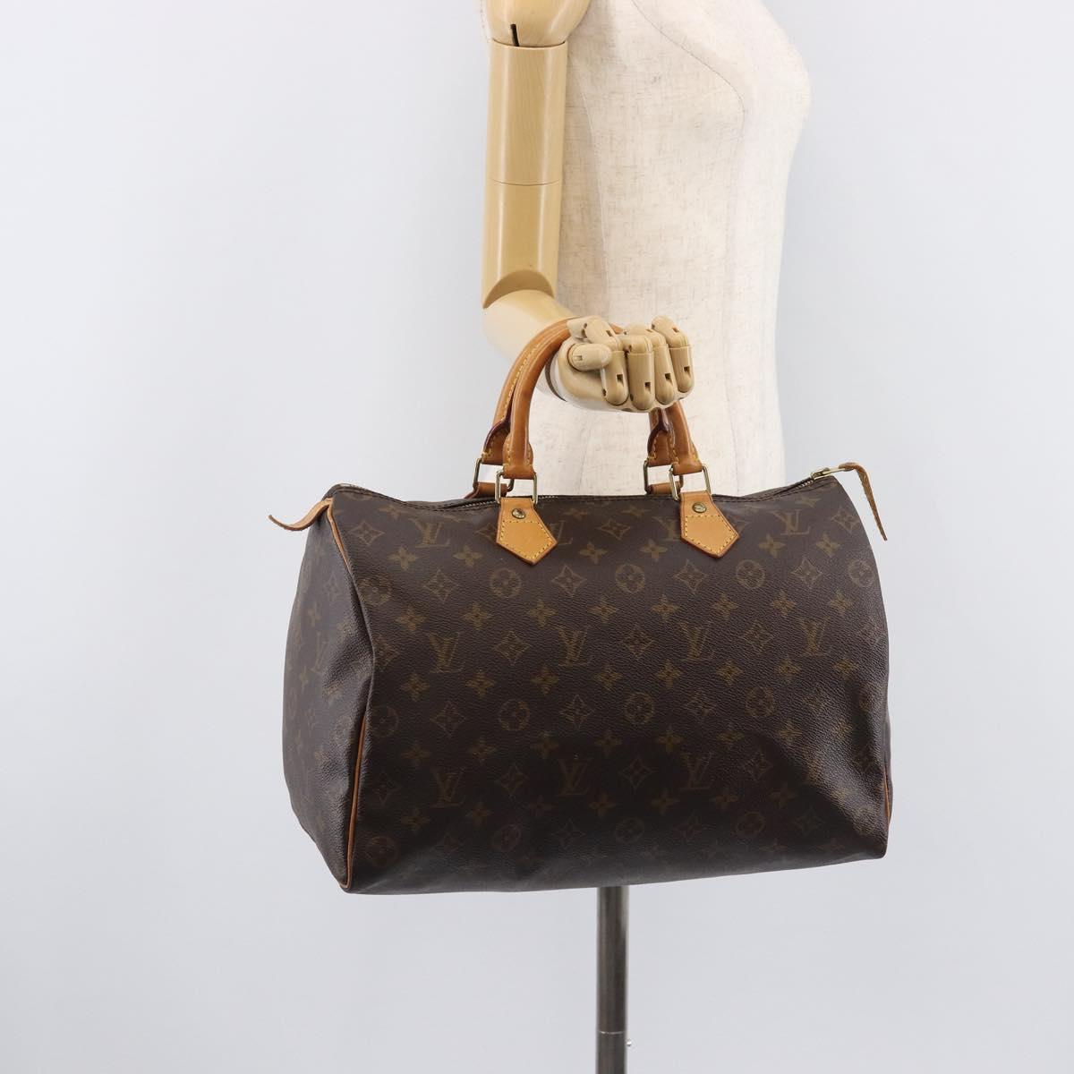 LOUIS VUITTON Monogram Speedy 35 Hand Bag M41524 LV Auth BA15856A